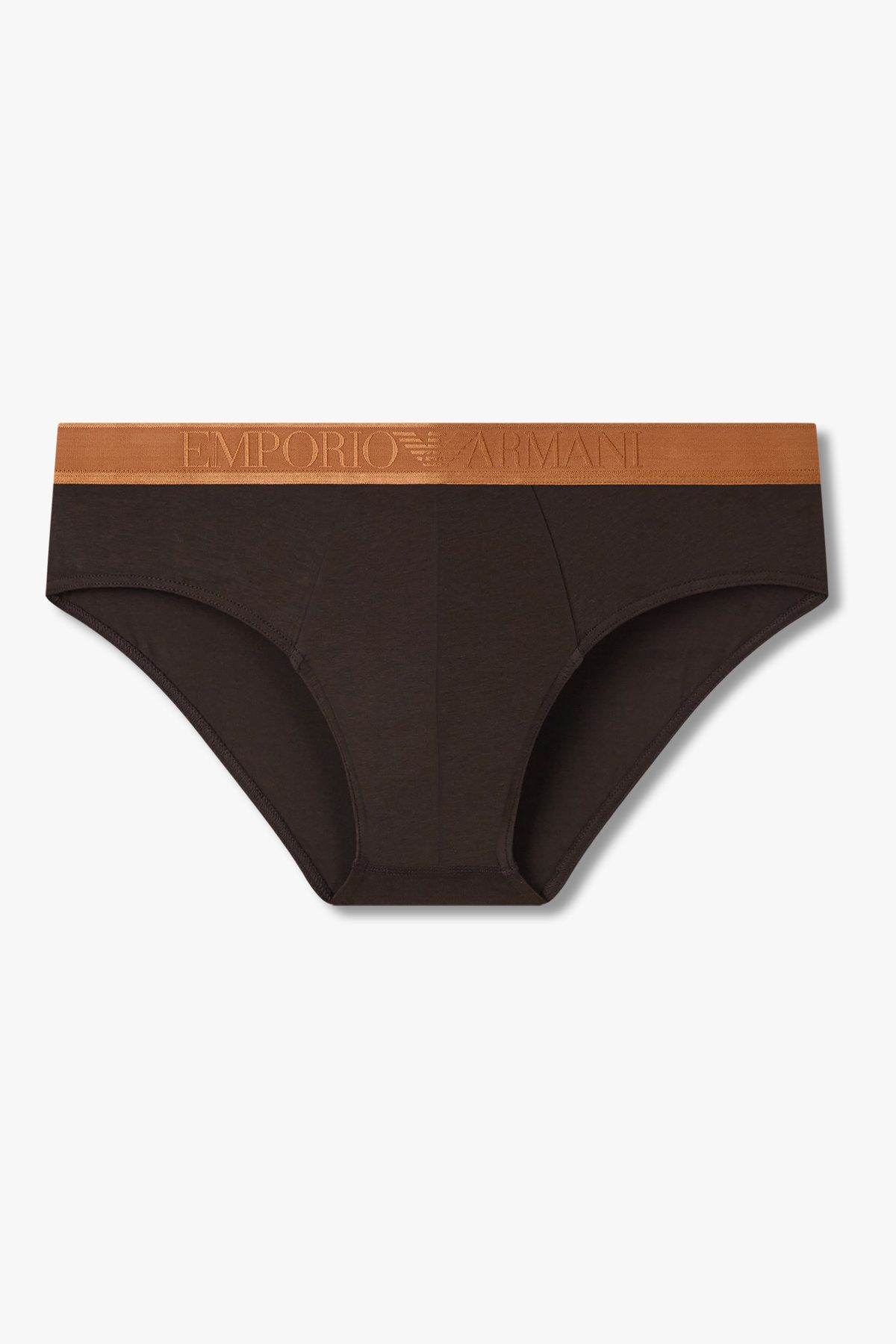 엠포리오 아르마니 언더웨어(EMPORIO ARMANI UNDERWEAR) 남성 샤이닝 밴딩 레이온 브리프_초코 0815311023
