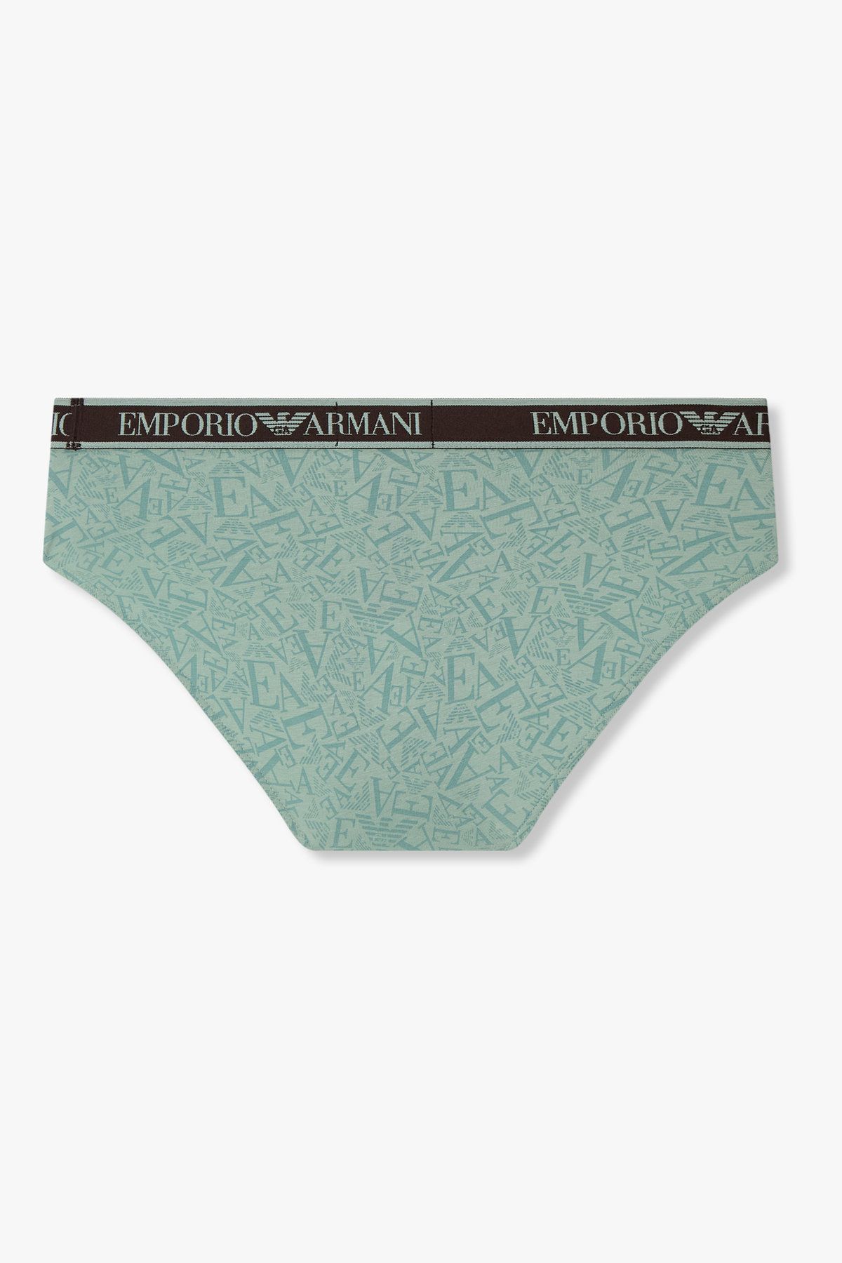 엠포리오 아르마니 언더웨어(EMPORIO ARMANI UNDERWEAR) 남성 로고 패턴 코튼 브리프_민트 0815311310