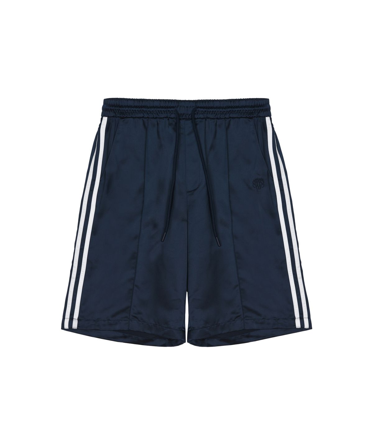 닉앤니콜(NICK&NICOLE) DOUBLE LINE SATIN HALF PANTS_NAVY