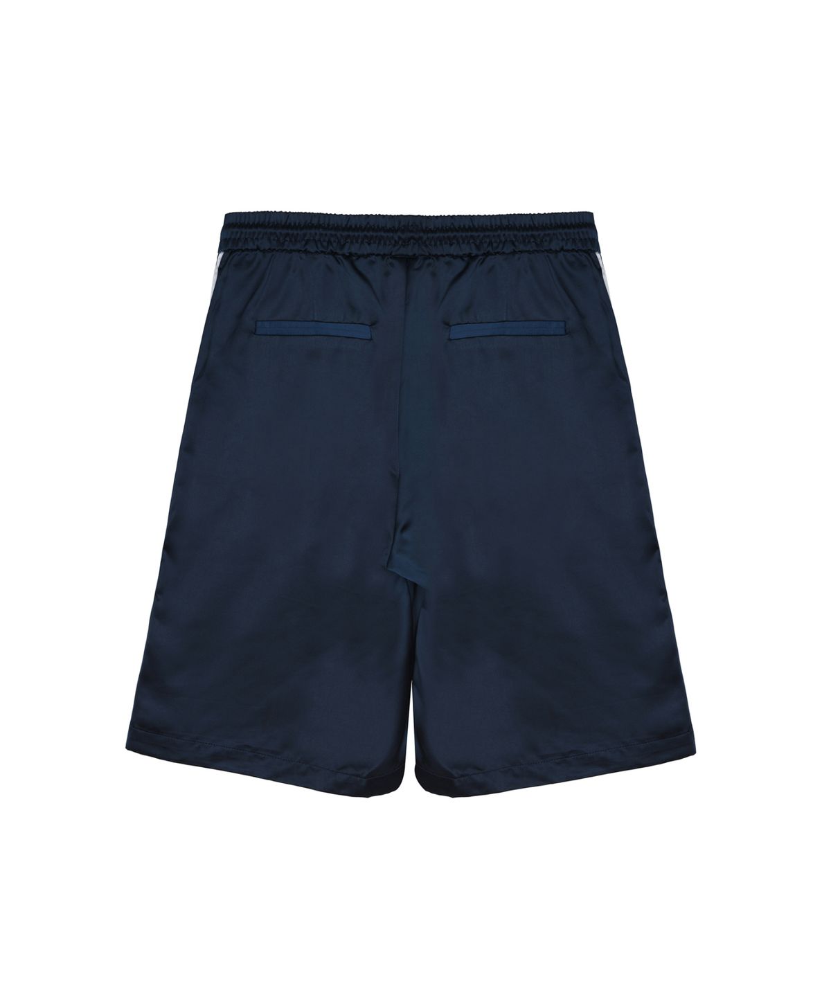 닉앤니콜(NICK&NICOLE) DOUBLE LINE SATIN HALF PANTS_NAVY