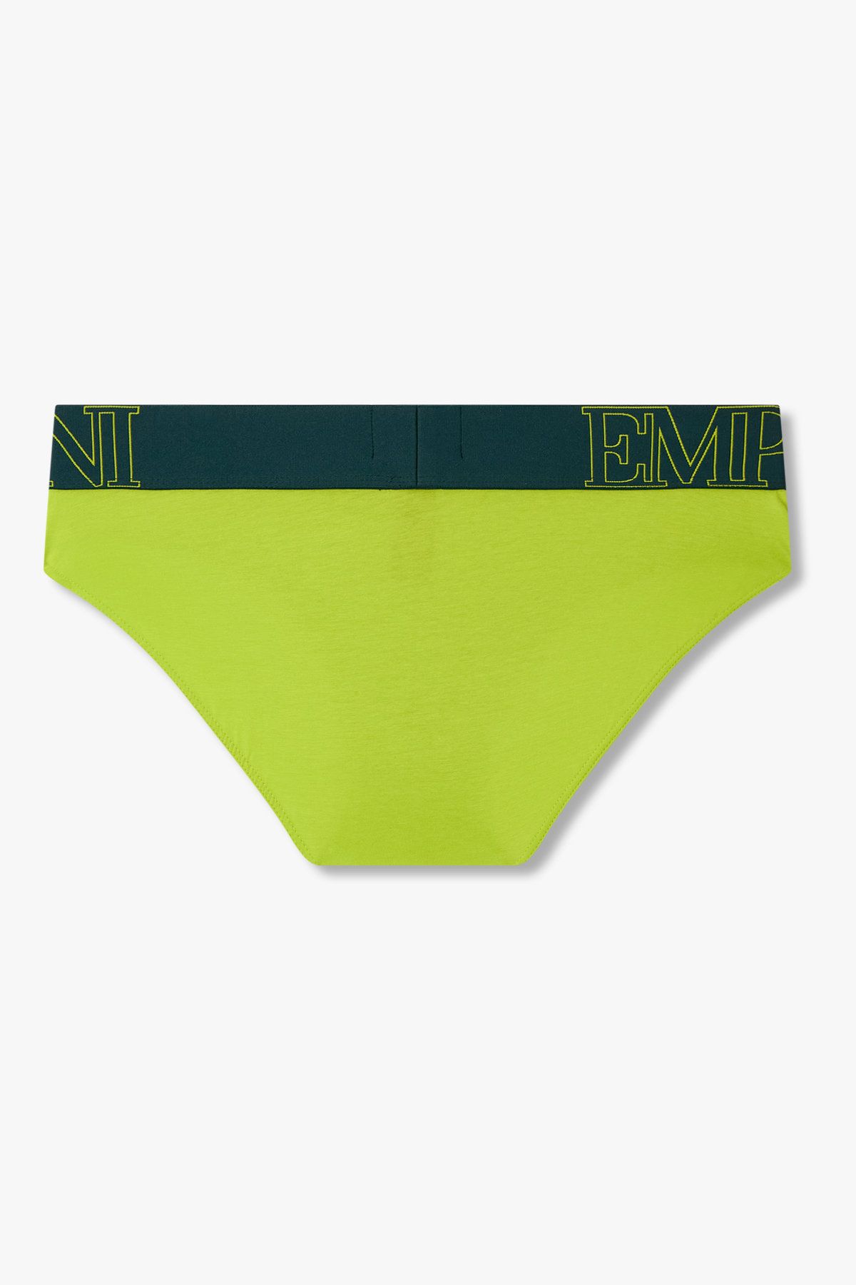 엠포리오 아르마니 언더웨어(EMPORIO ARMANI UNDERWEAR) 남성 와이드 밴딩 코튼 브리프_라임 0815311010