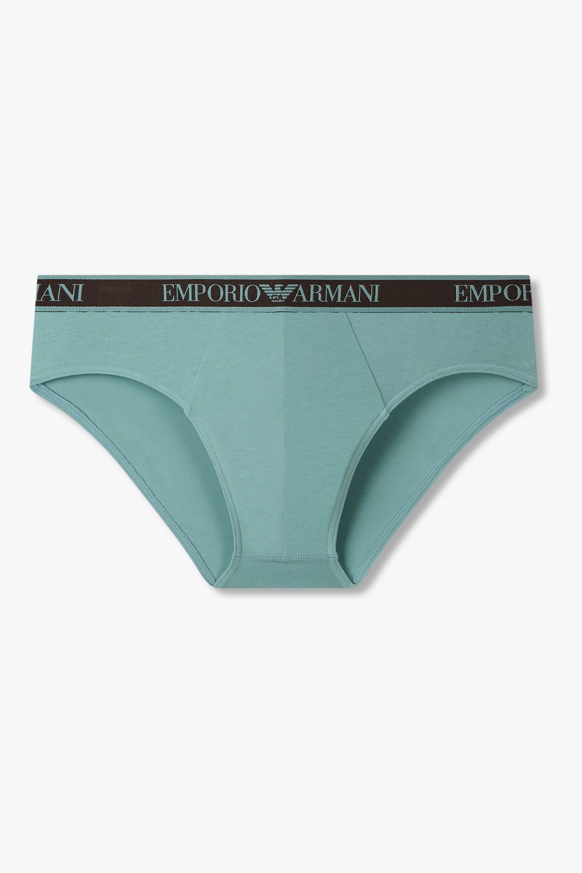엠포리오 아르마니 언더웨어(EMPORIO ARMANI UNDERWEAR) 남성 라인 밴딩 코튼 브리프_민트 0815311311