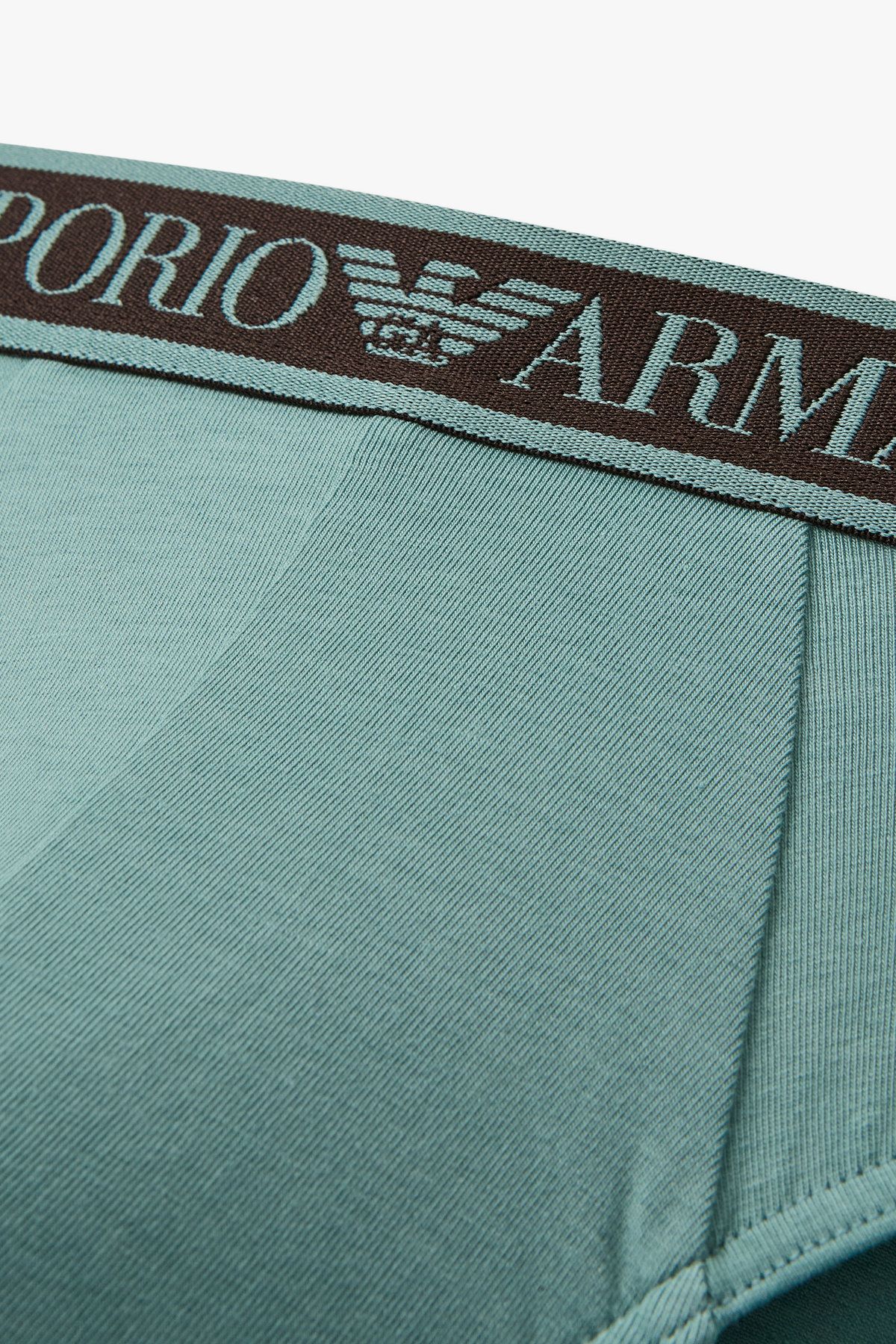 엠포리오 아르마니 언더웨어(EMPORIO ARMANI UNDERWEAR) 남성 라인 밴딩 코튼 브리프_민트 0815311311