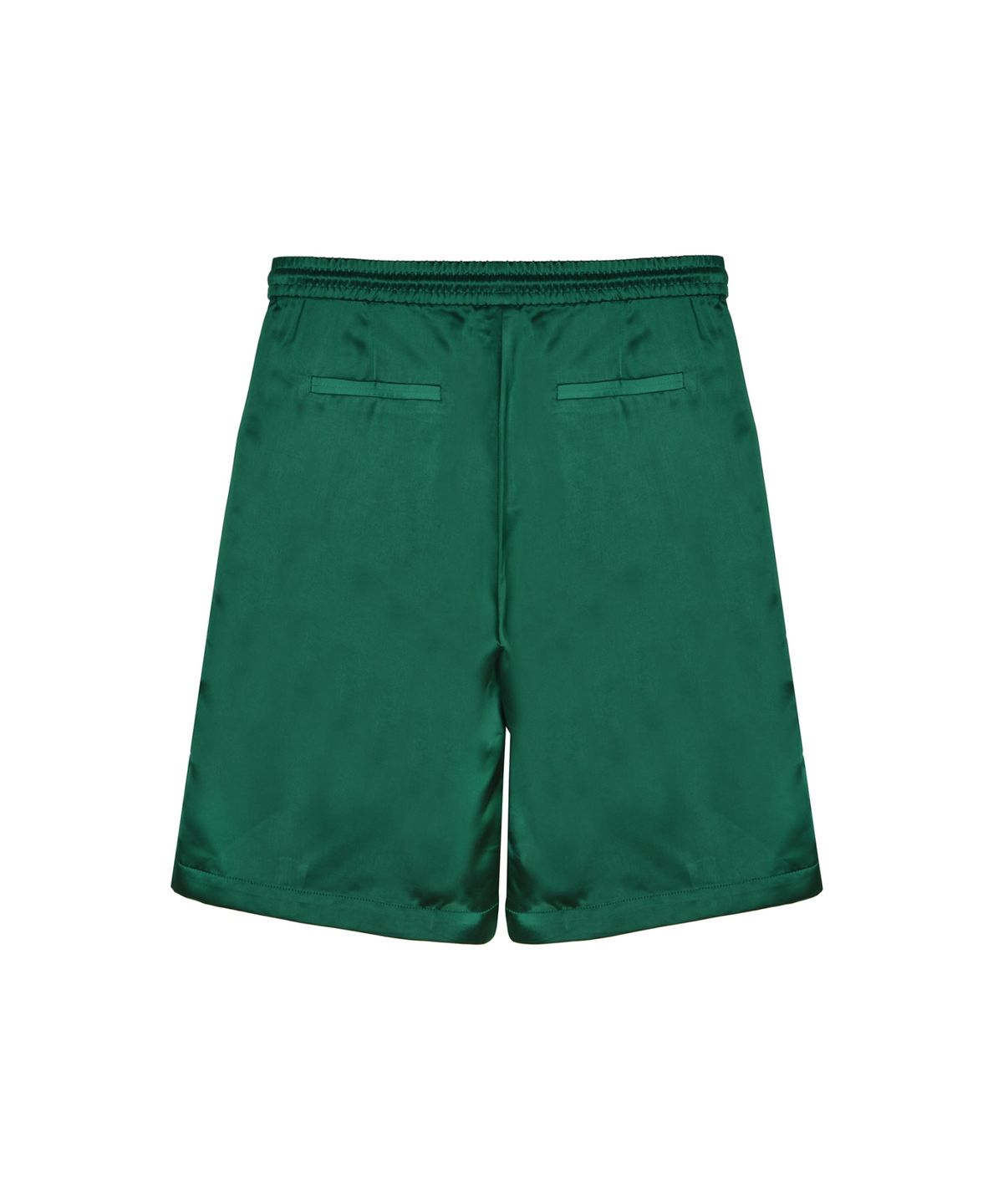 닉앤니콜(NICK&NICOLE) DOUBLE LINE SATIN HALF PANTS_GREEN