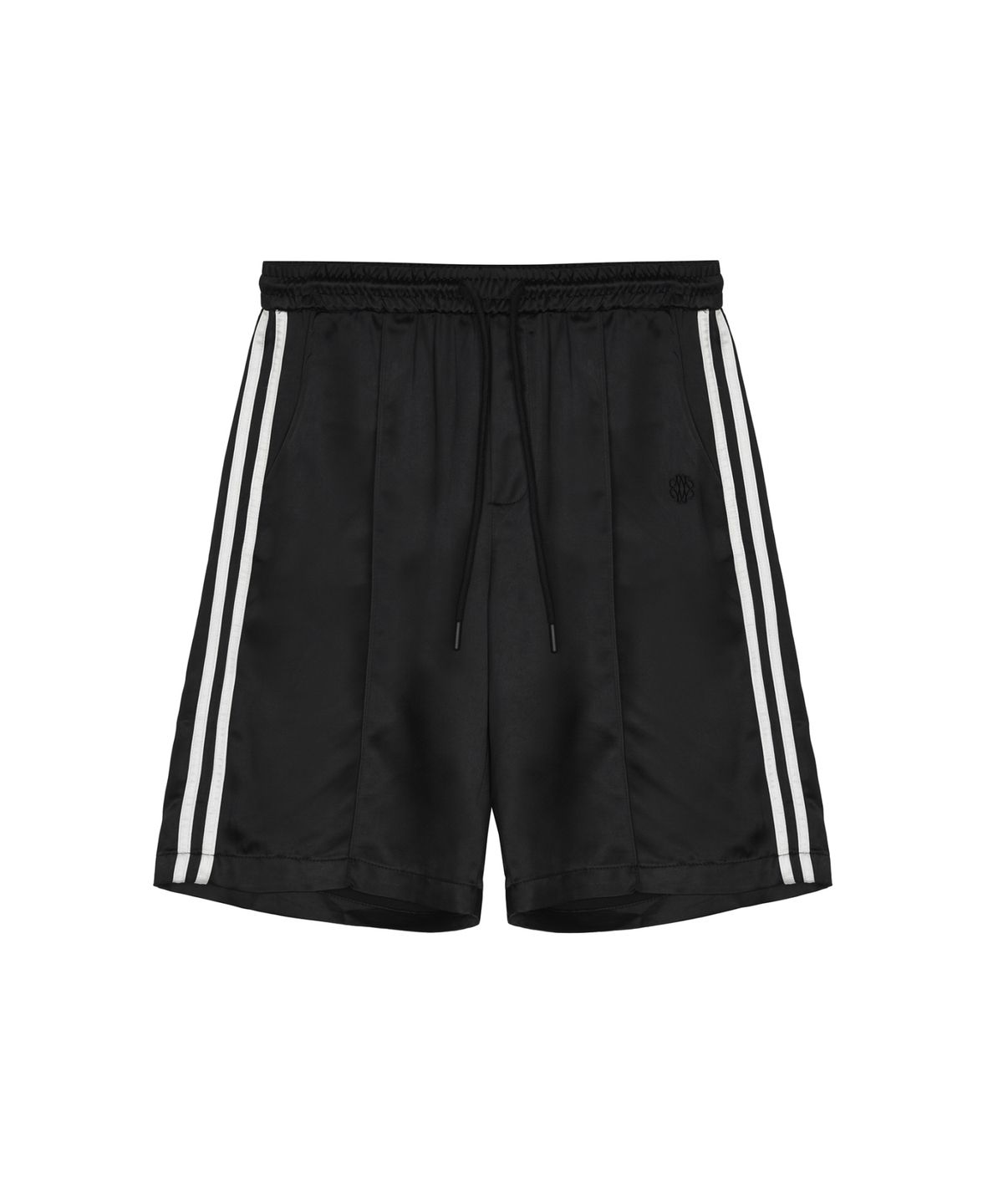 닉앤니콜(NICK&NICOLE) DOUBLE LINE SATIN HALF PANTS_BLACK