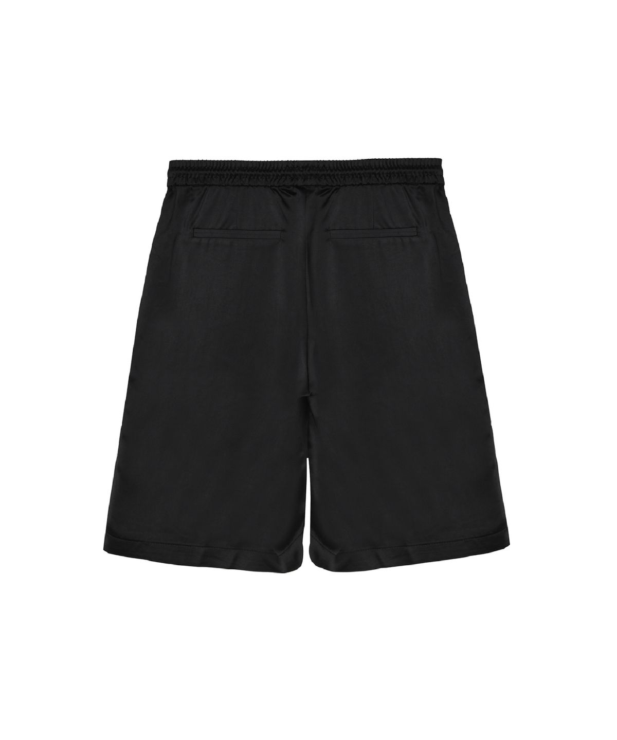 닉앤니콜(NICK&NICOLE) DOUBLE LINE SATIN HALF PANTS_BLACK