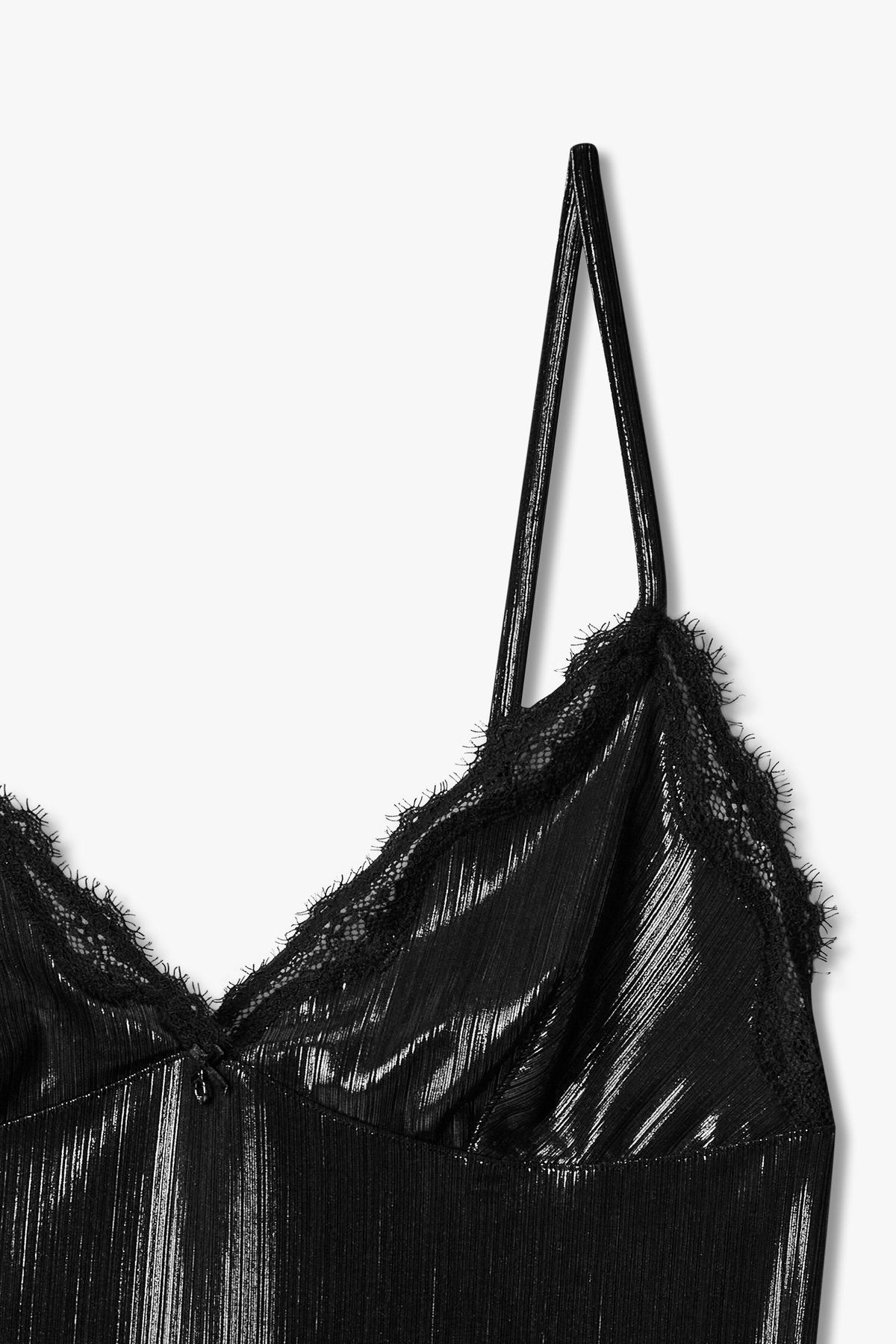엠포리오 아르마니 언더웨어(EMPORIO ARMANI UNDERWEAR) 여성 샤이닝 리브드 베이비돌 슬립_블랙 0825318502