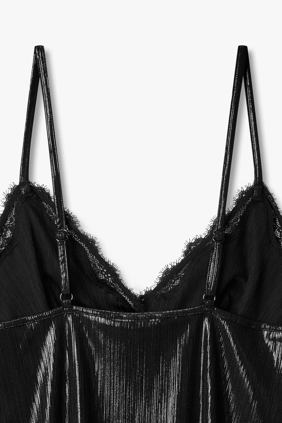 엠포리오 아르마니 언더웨어(EMPORIO ARMANI UNDERWEAR) 여성 샤이닝 리브드 베이비돌 슬립_블랙 0825318502