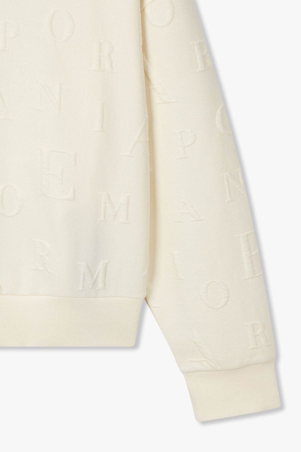 엠포리오 아르마니 언더웨어(EMPORIO ARMANI UNDERWEAR) 여성 엠보 알파벳 라운지 스웨트셔츠_아이보리 0825336510