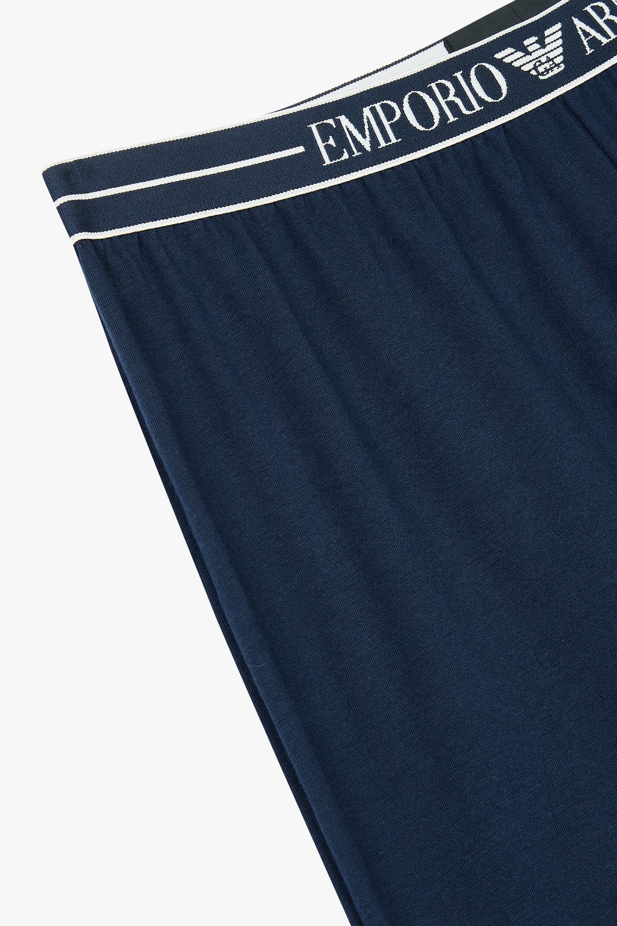 엠포리오 아르마니 언더웨어(EMPORIO ARMANI UNDERWEAR) 여성 로고 밴딩 라운지 조거 팬츠_네이비 0825332501