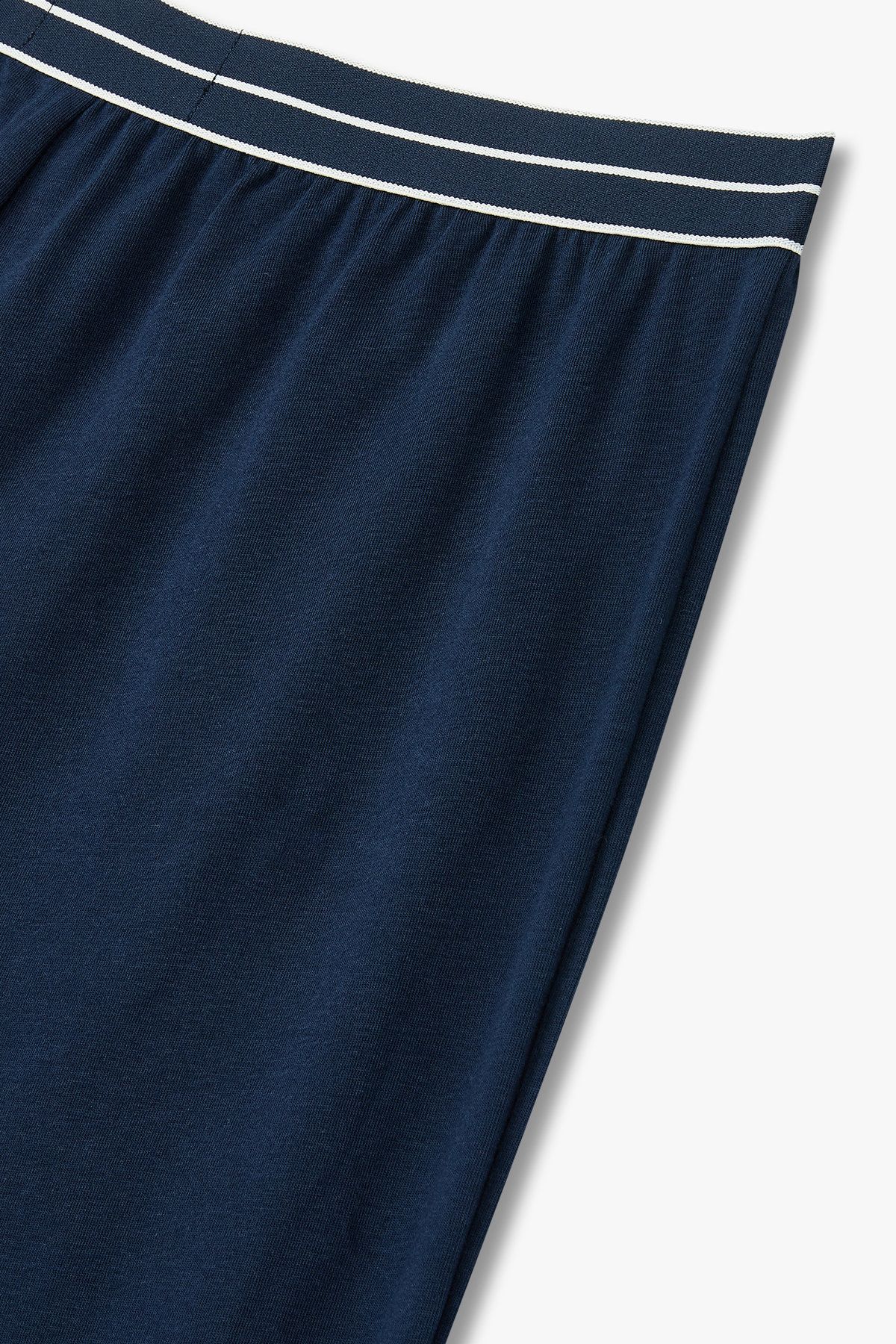 엠포리오 아르마니 언더웨어(EMPORIO ARMANI UNDERWEAR) 여성 로고 밴딩 라운지 조거 팬츠_네이비 0825332501