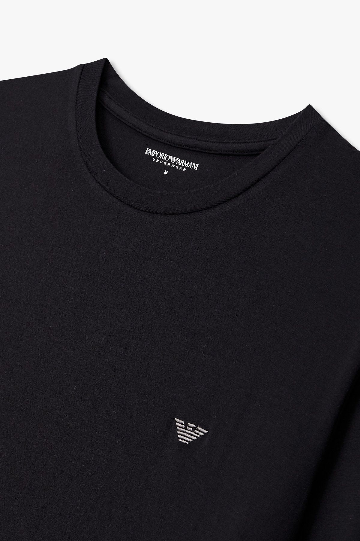 엠포리오 아르마니 언더웨어(EMPORIO ARMANI UNDERWEAR) 남성 레이온 스트레치 라운지 티셔츠_블랙 0815336025