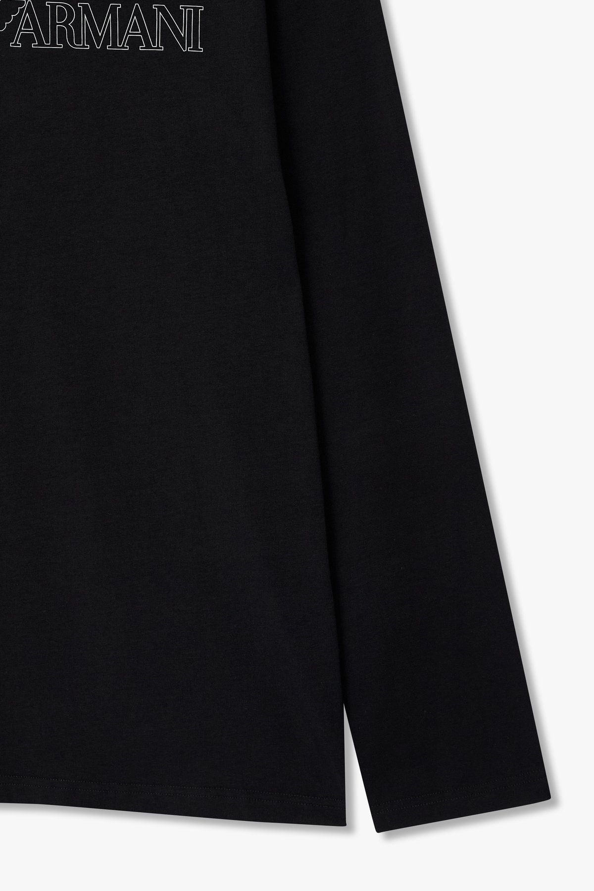 엠포리오 아르마니 언더웨어(EMPORIO ARMANI UNDERWEAR) 남성 아웃라인 로고 라운지 티셔츠_블랙 0815336004