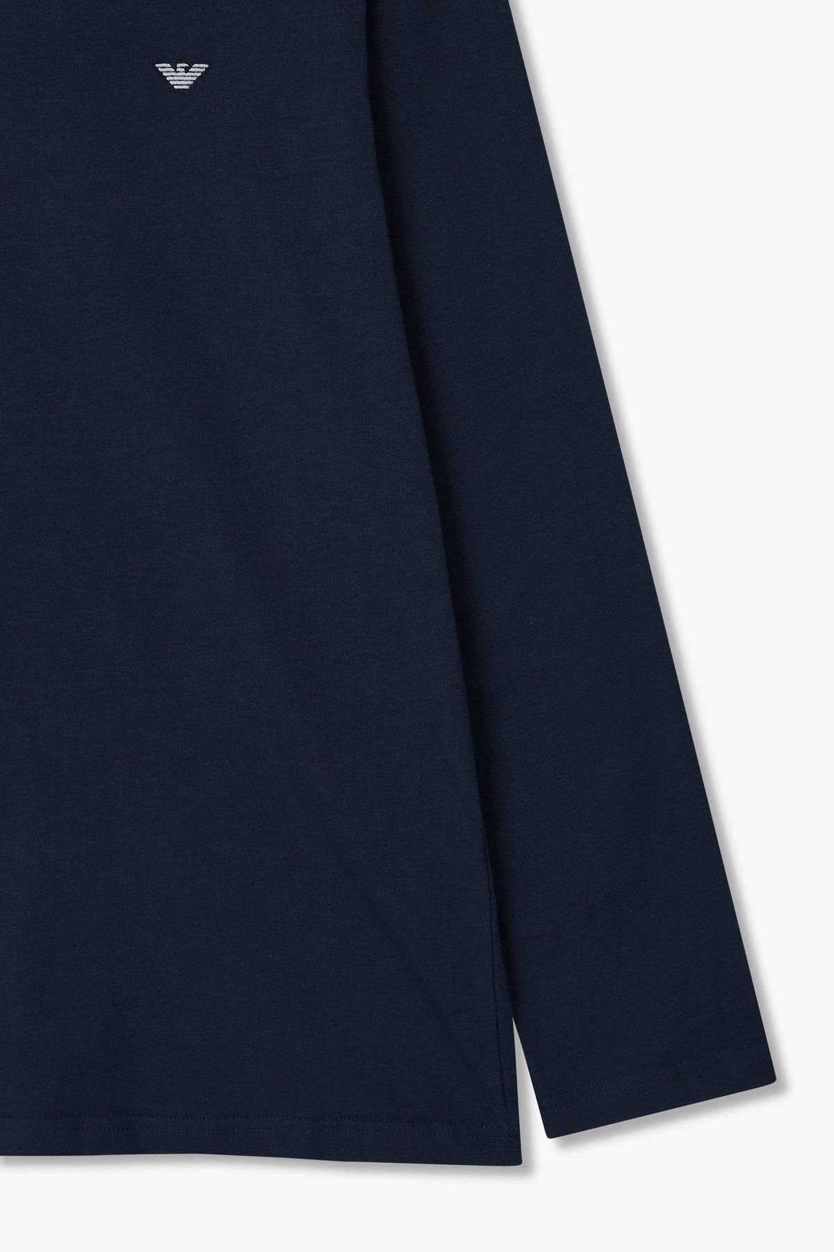 엠포리오 아르마니 언더웨어(EMPORIO ARMANI UNDERWEAR) 남성 이글 자수 롱 슬리브 라운지 티셔츠_마린 0815336006