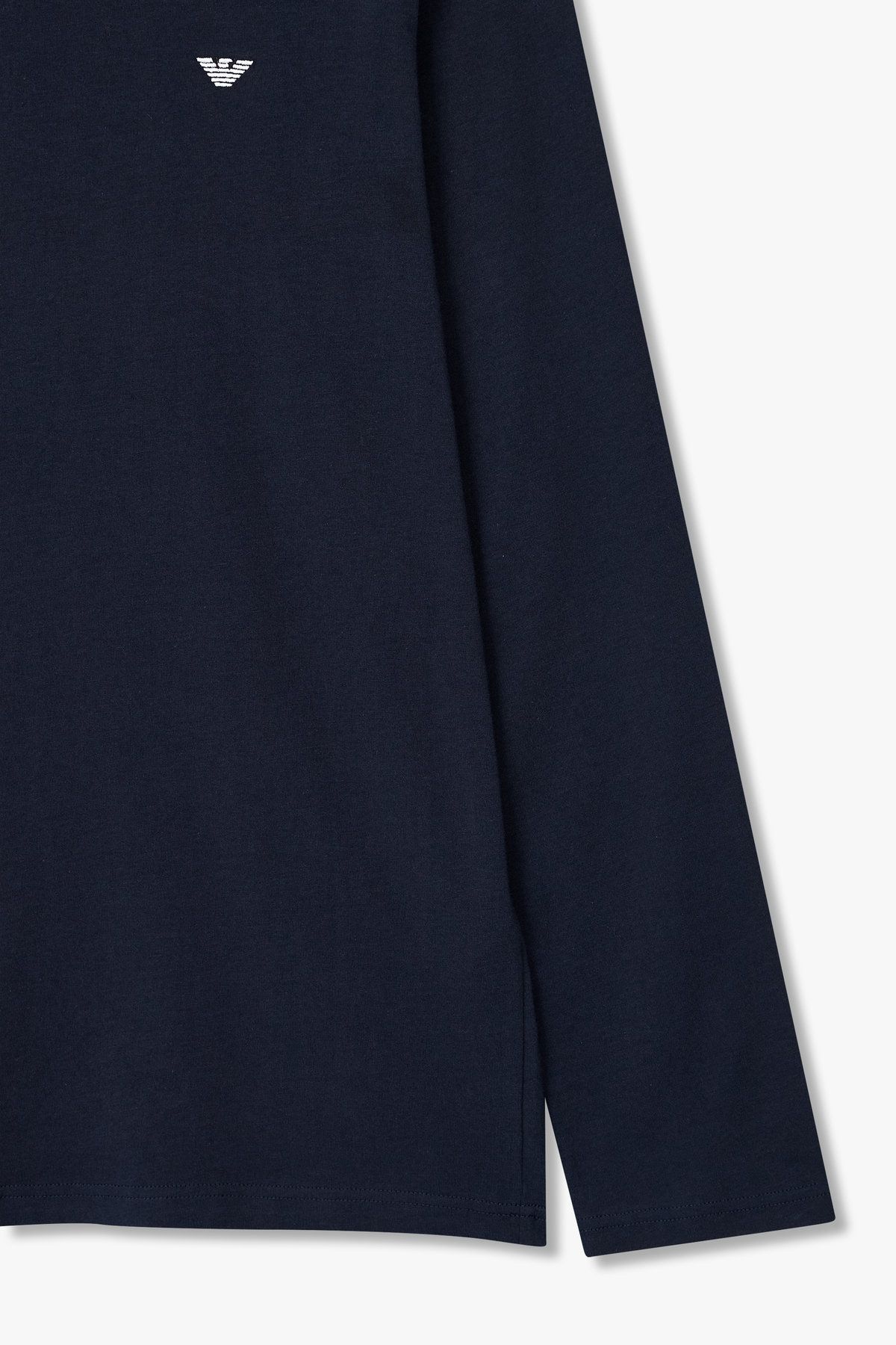 엠포리오 아르마니 언더웨어(EMPORIO ARMANI UNDERWEAR) 남성 로고 자수 코튼 라운지 티셔츠_오션 0815336009
