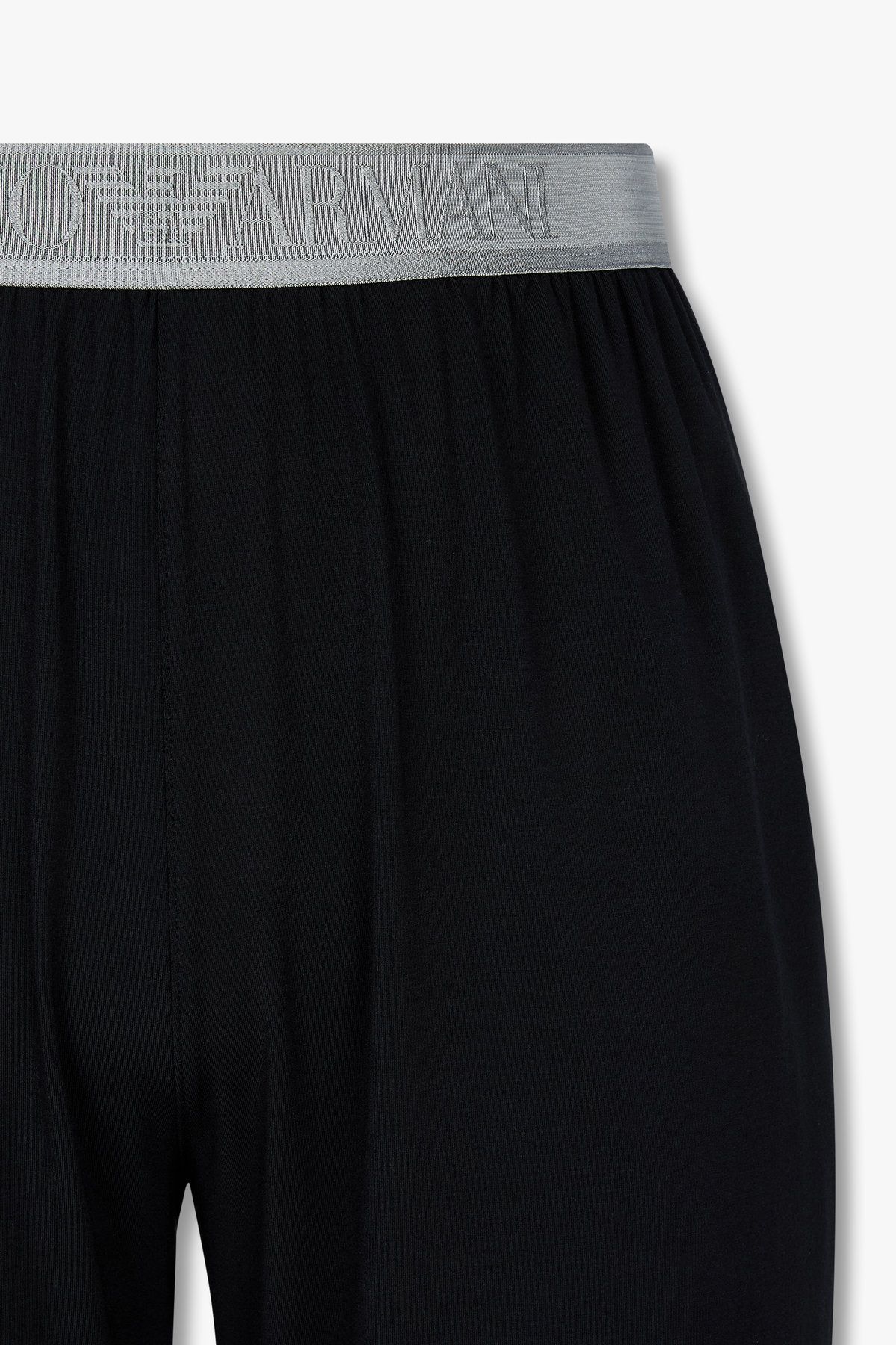 엠포리오 아르마니 언더웨어(EMPORIO ARMANI UNDERWEAR) 남성 배색 로고 밴딩 라운지 팬츠_블랙 0815332025