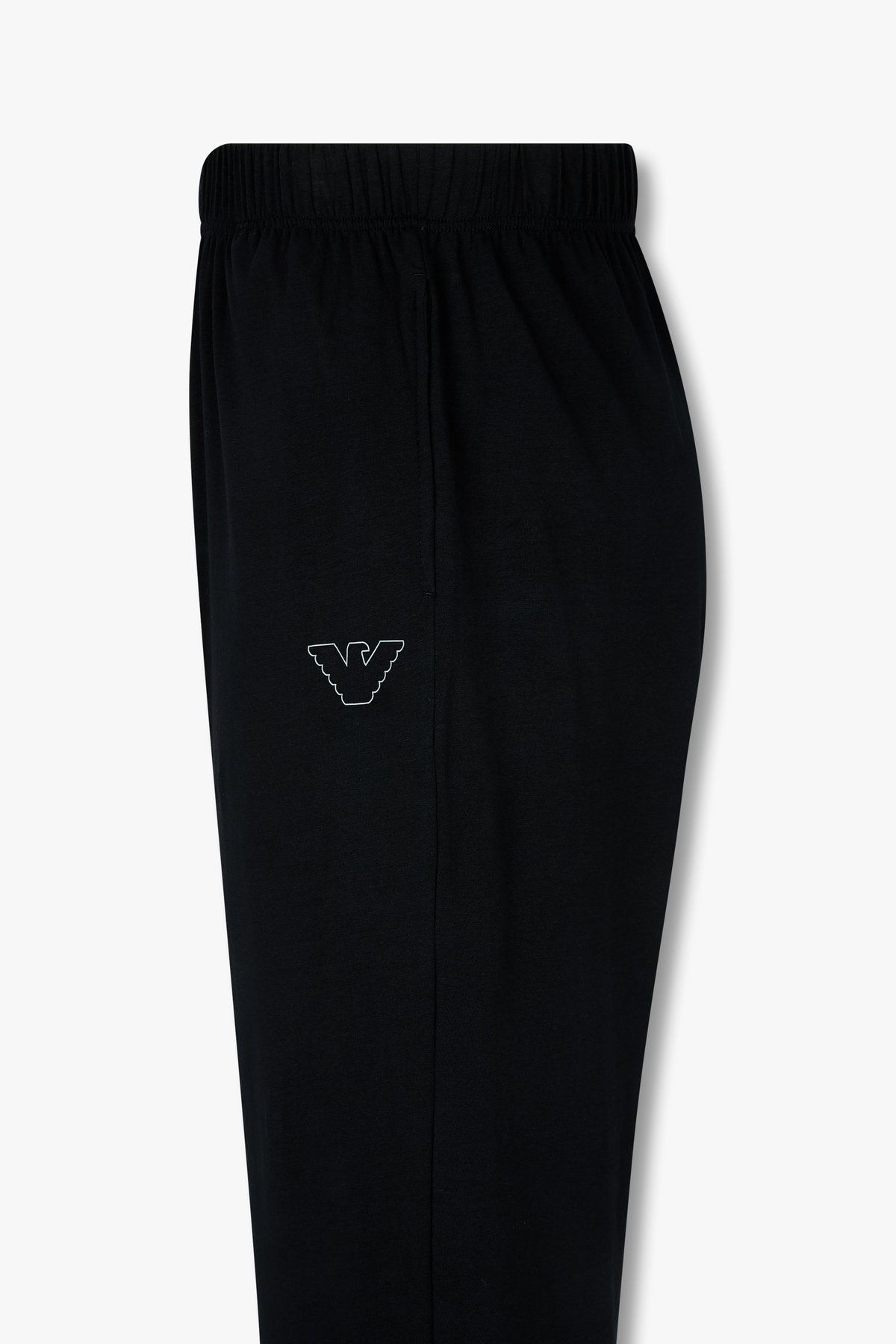 엠포리오 아르마니 언더웨어(EMPORIO ARMANI UNDERWEAR) 남성 아웃라인 이글 로고 라운지 팬츠_블랙 0815332004
