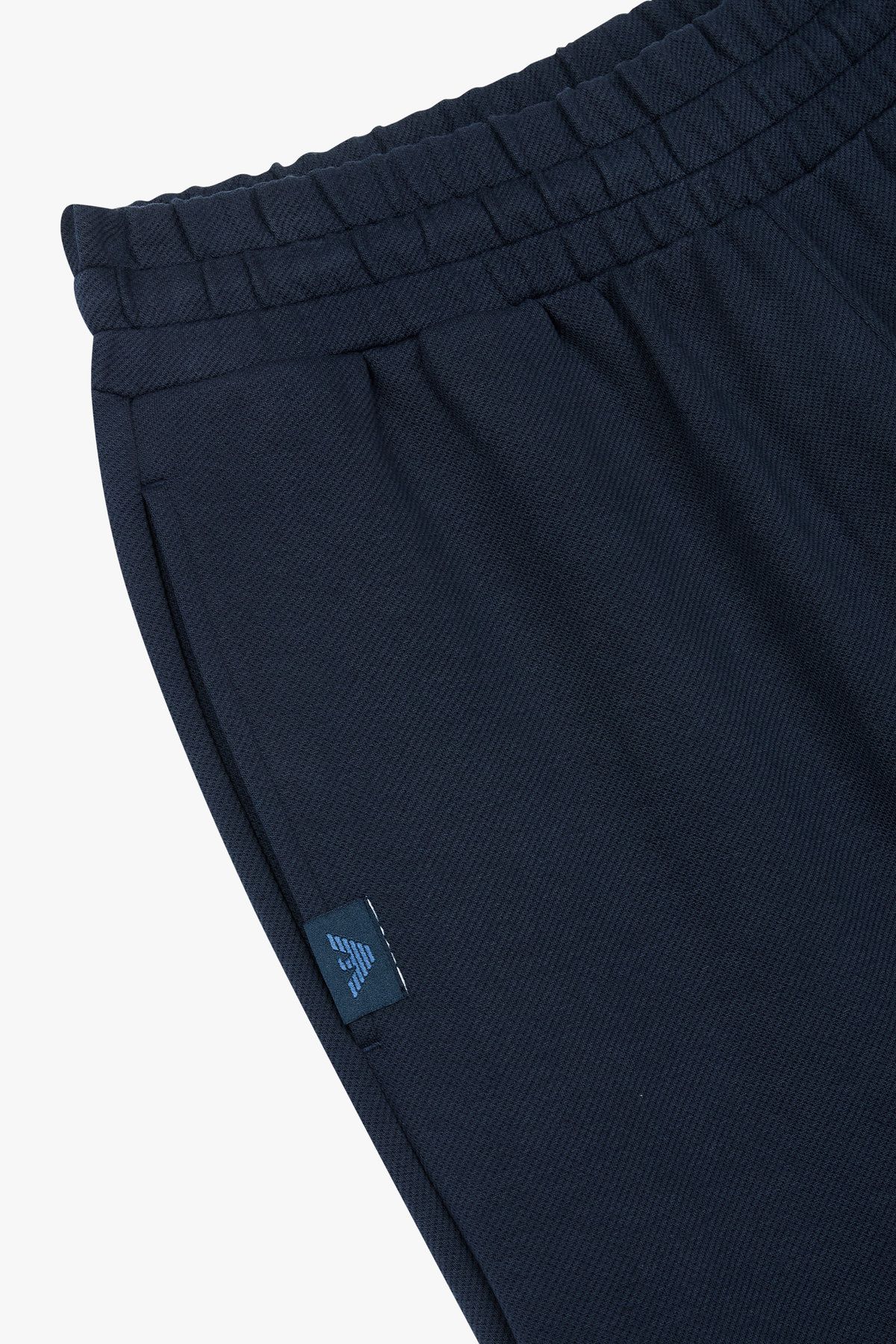 엠포리오 아르마니 언더웨어(EMPORIO ARMANI UNDERWEAR) 남성 코튼 블렌드 조거 라운지 팬츠_네이비 0815332019