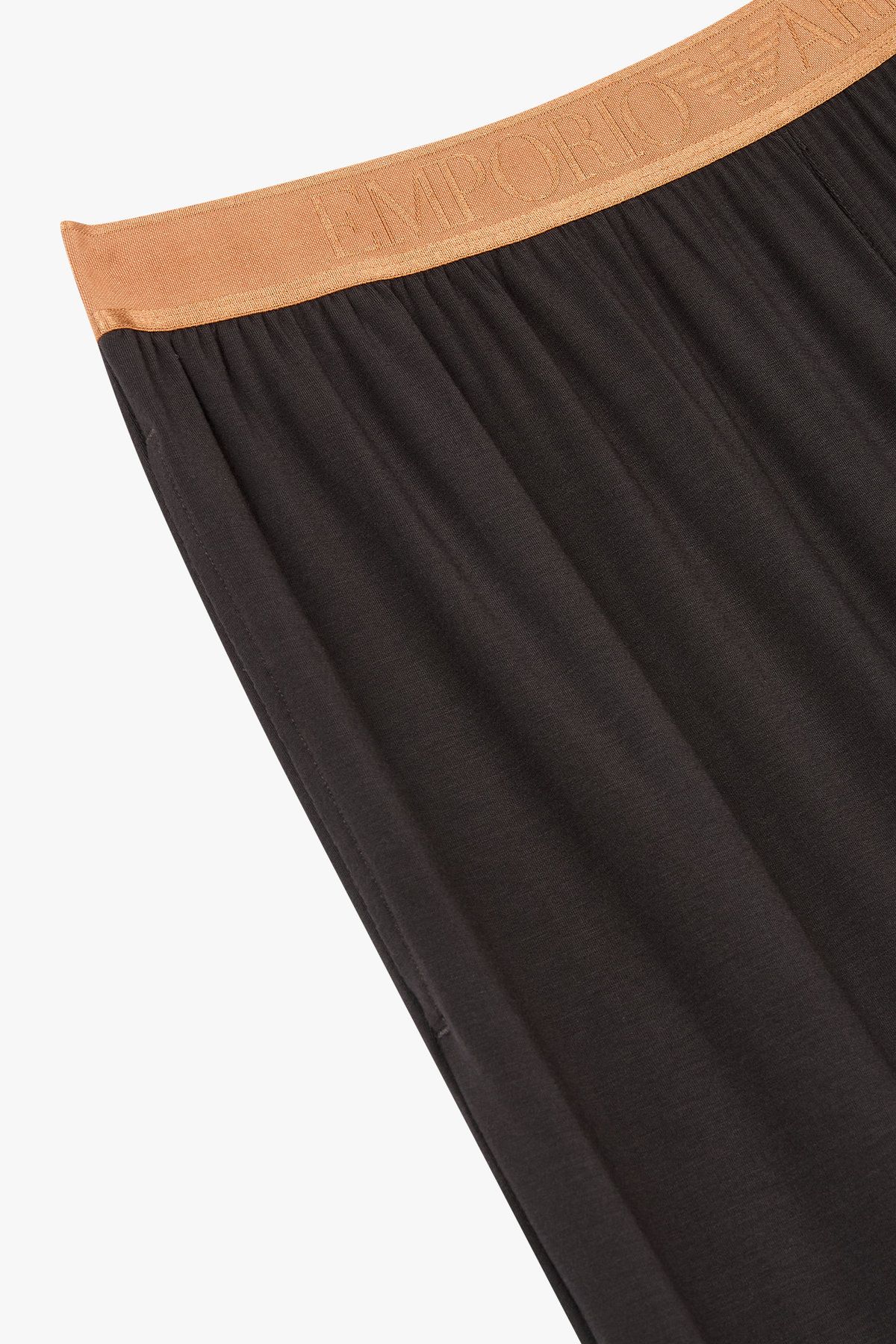 엠포리오 아르마니 언더웨어(EMPORIO ARMANI UNDERWEAR) 남성 배색 로고 밴딩 라운지 팬츠_초코 0815332023