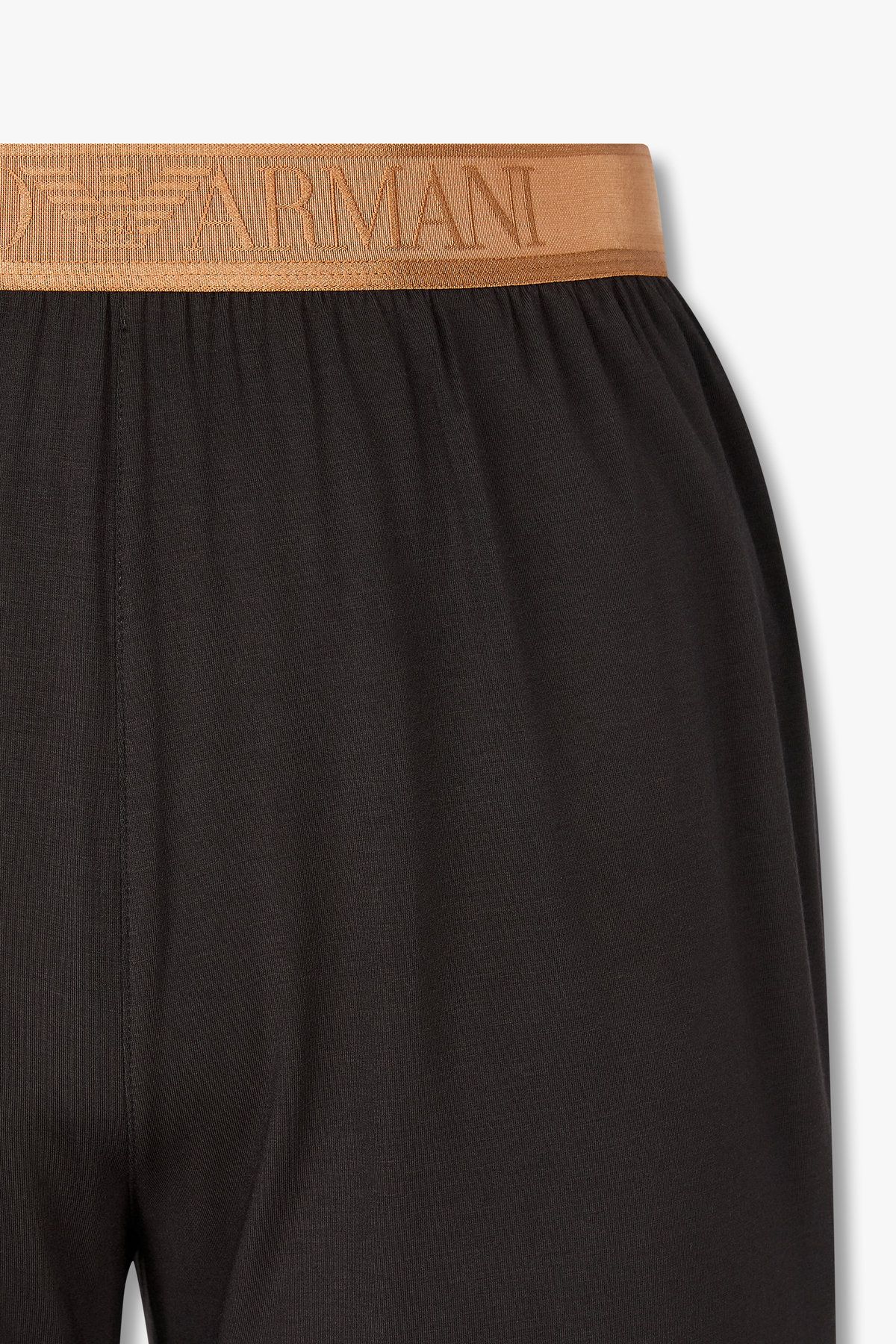엠포리오 아르마니 언더웨어(EMPORIO ARMANI UNDERWEAR) 남성 배색 로고 밴딩 라운지 팬츠_초코 0815332023