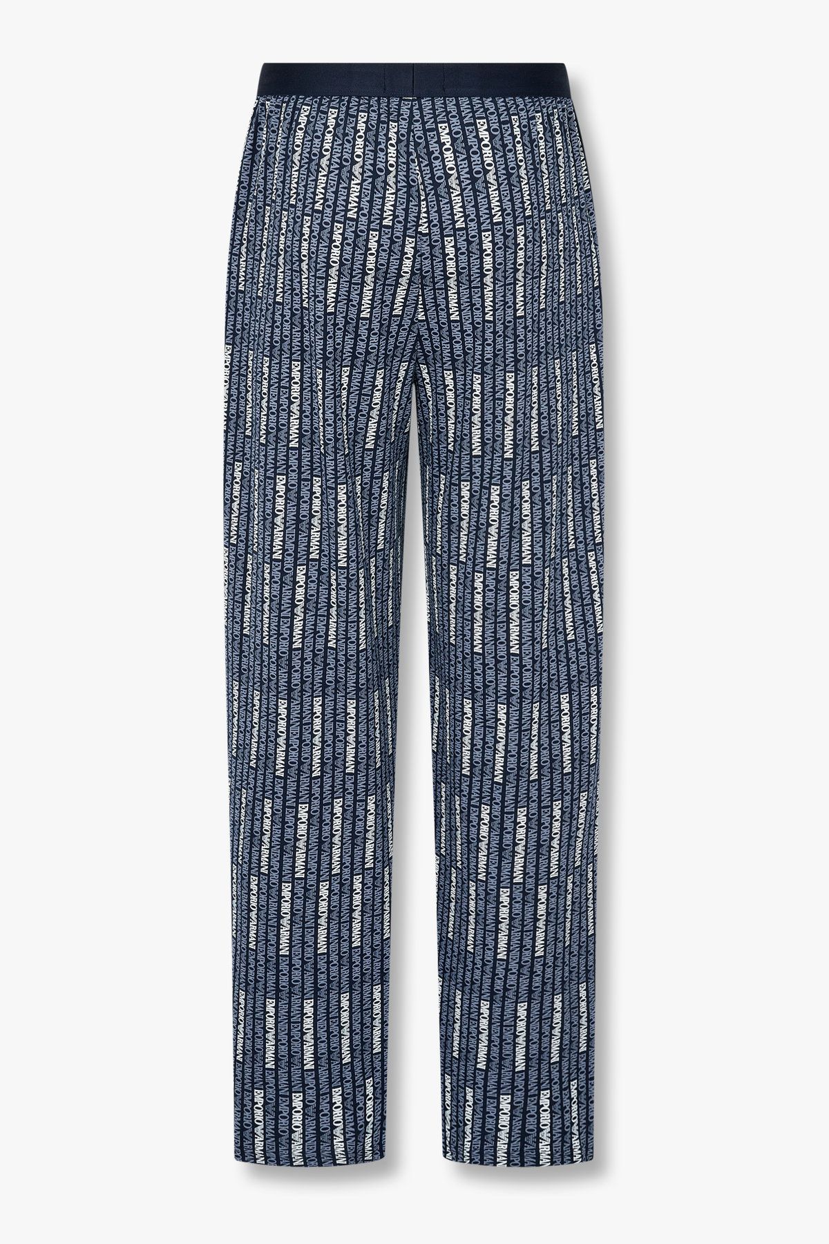 엠포리오 아르마니 언더웨어(EMPORIO ARMANI UNDERWEAR) 남성 로고 패턴 엘라스틱 라운지 팬츠_네이비 0815332006