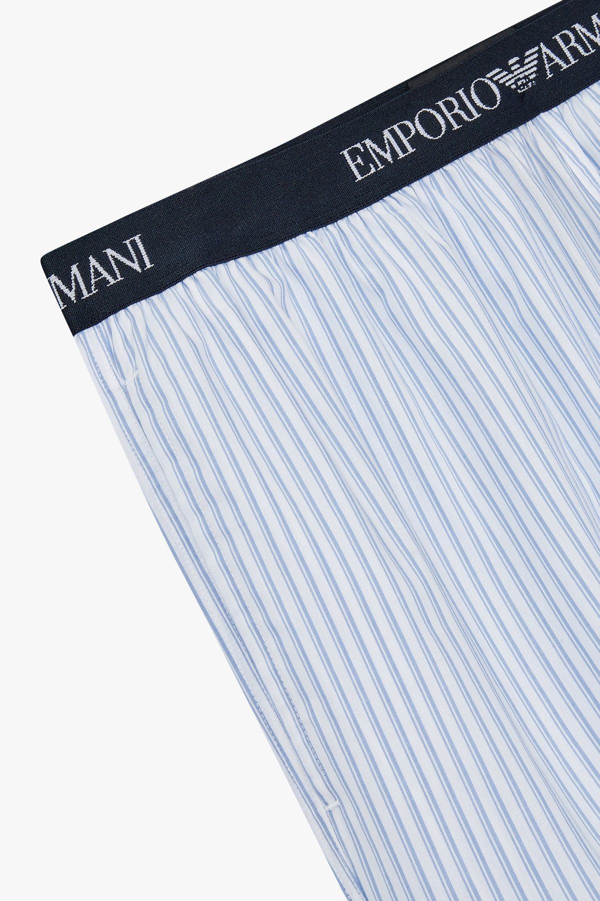 엠포리오 아르마니 언더웨어(EMPORIO ARMANI UNDERWEAR) 남성 패턴드 엘라스틱 라운지 팬츠_라이트 블루 0815332009