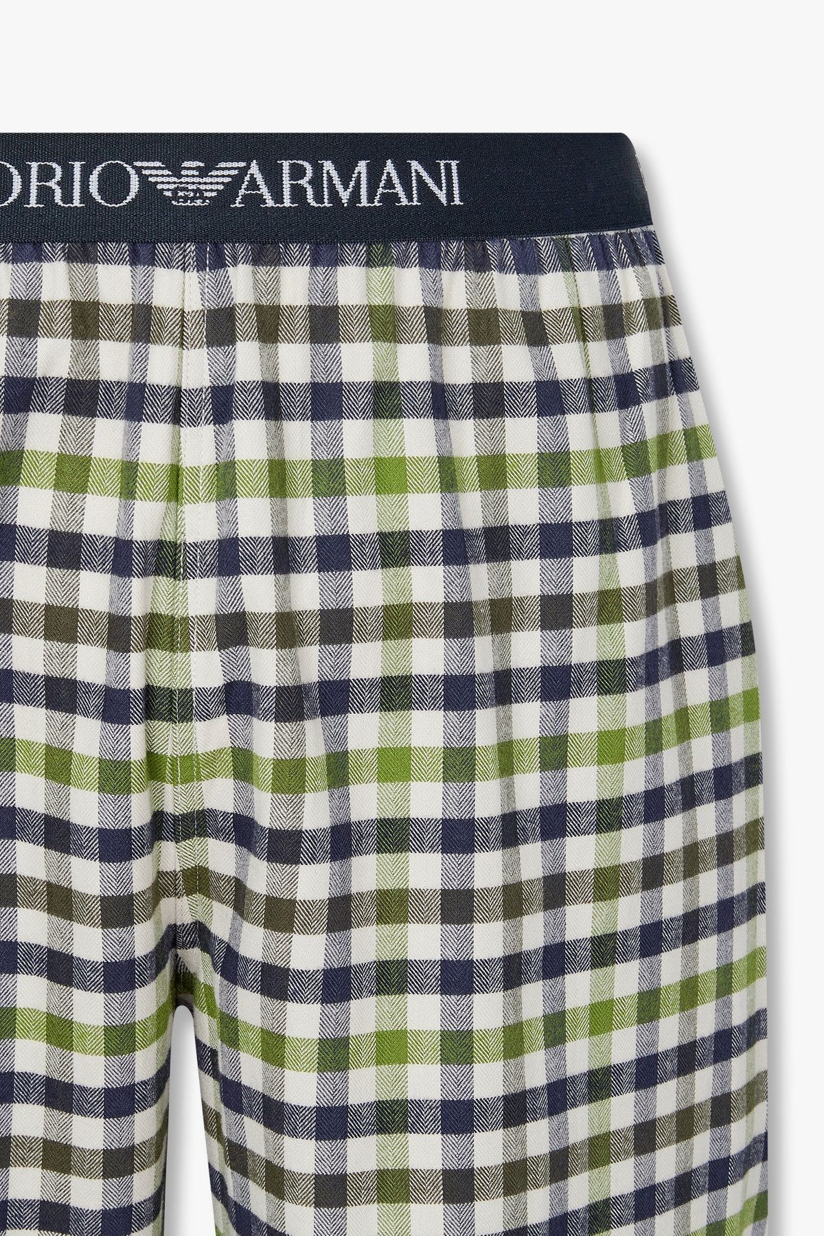 엠포리오 아르마니 언더웨어(EMPORIO ARMANI UNDERWEAR) 남성 패턴드 엘라스틱 라운지 팬츠_그린 0815332011