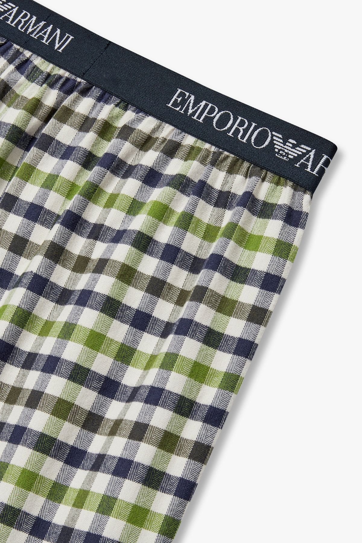 엠포리오 아르마니 언더웨어(EMPORIO ARMANI UNDERWEAR) 남성 패턴드 엘라스틱 라운지 팬츠_그린 0815332011