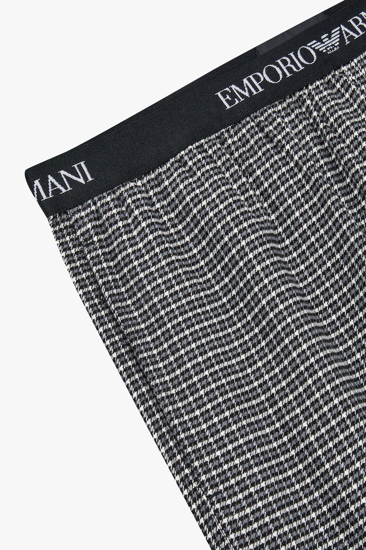 엠포리오 아르마니 언더웨어(EMPORIO ARMANI UNDERWEAR) 남성 패턴드 엘라스틱 라운지 팬츠_차콜 그레이 0815332013