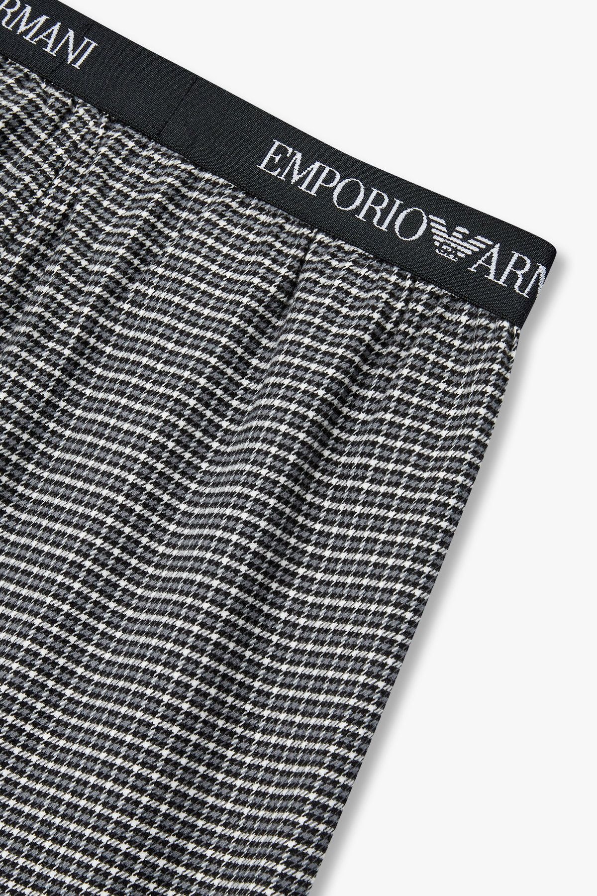 엠포리오 아르마니 언더웨어(EMPORIO ARMANI UNDERWEAR) 남성 패턴드 엘라스틱 라운지 팬츠_차콜 그레이 0815332013