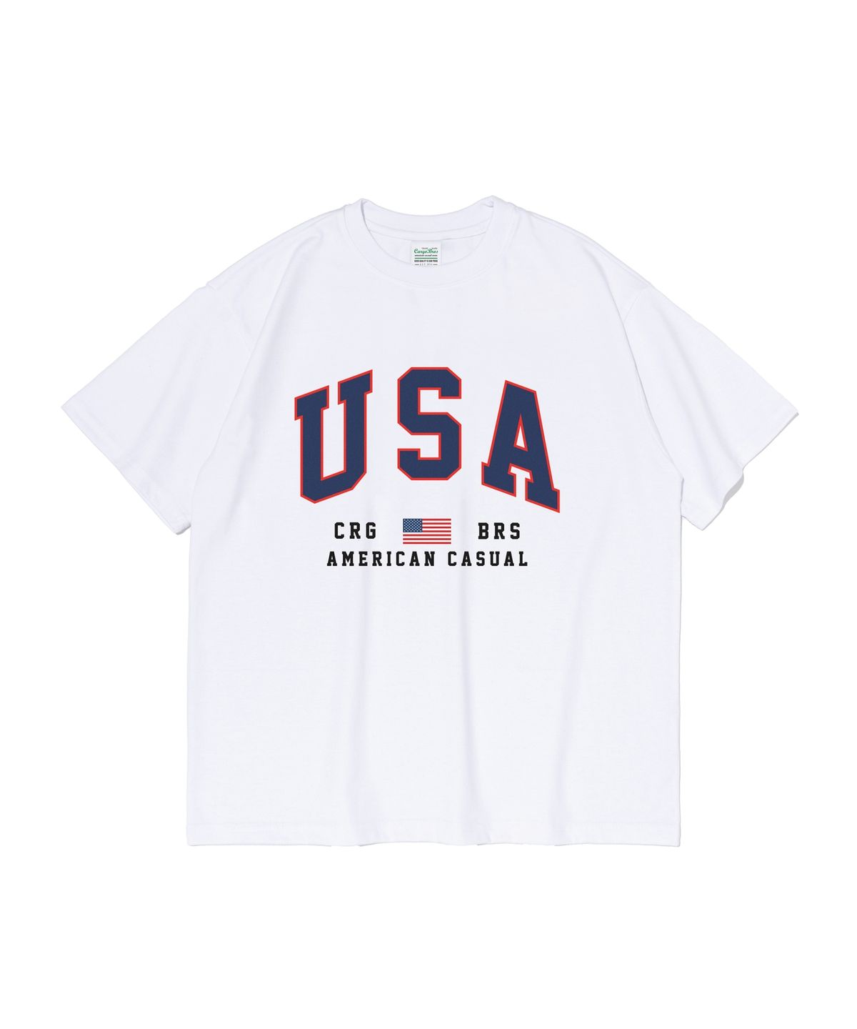 카고브로스(CARGOBROS) USA 플래그 반팔티셔츠 (화이트)