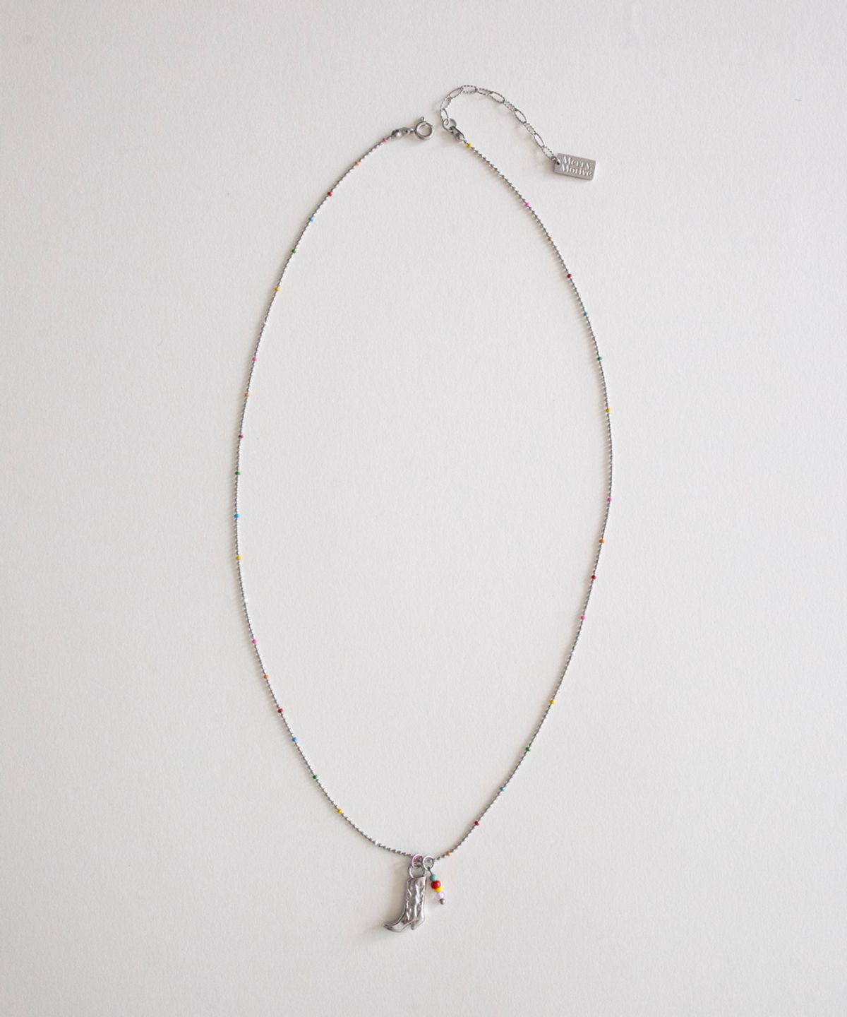 메리모티브(MERRYMOTIVE) Rainbow ball and hippie boots necklace