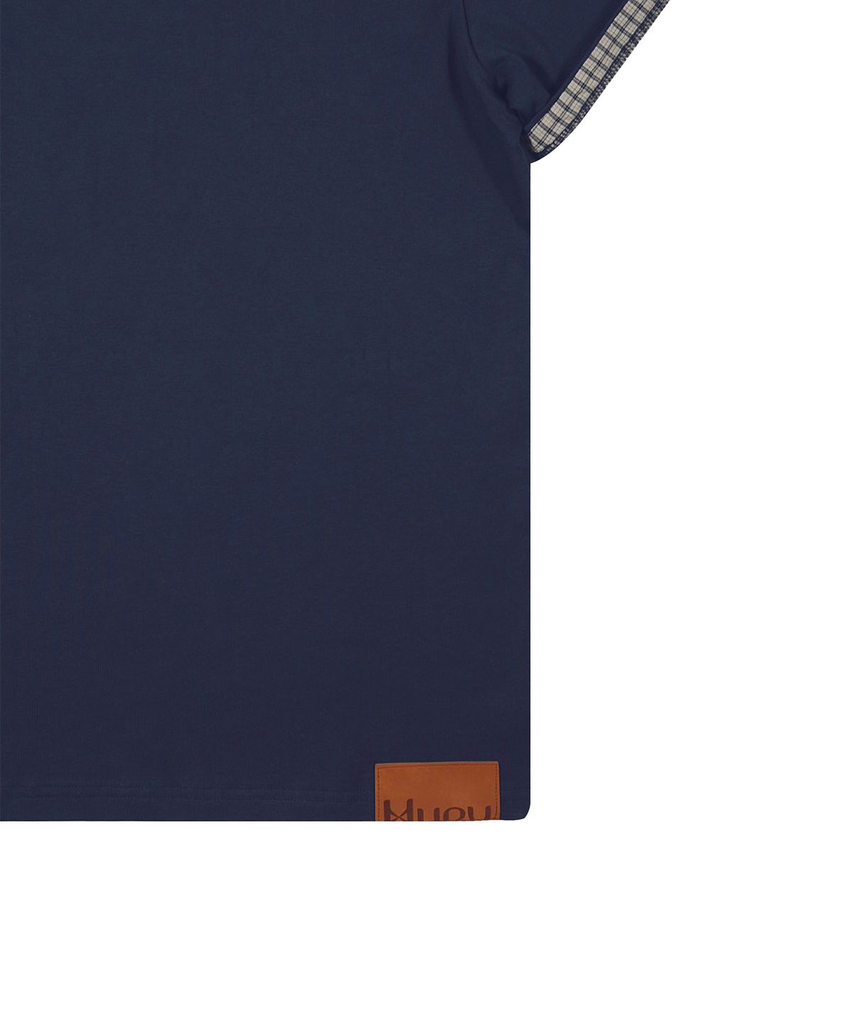 휴이(HUEY) Check Rollup Tee Navy
