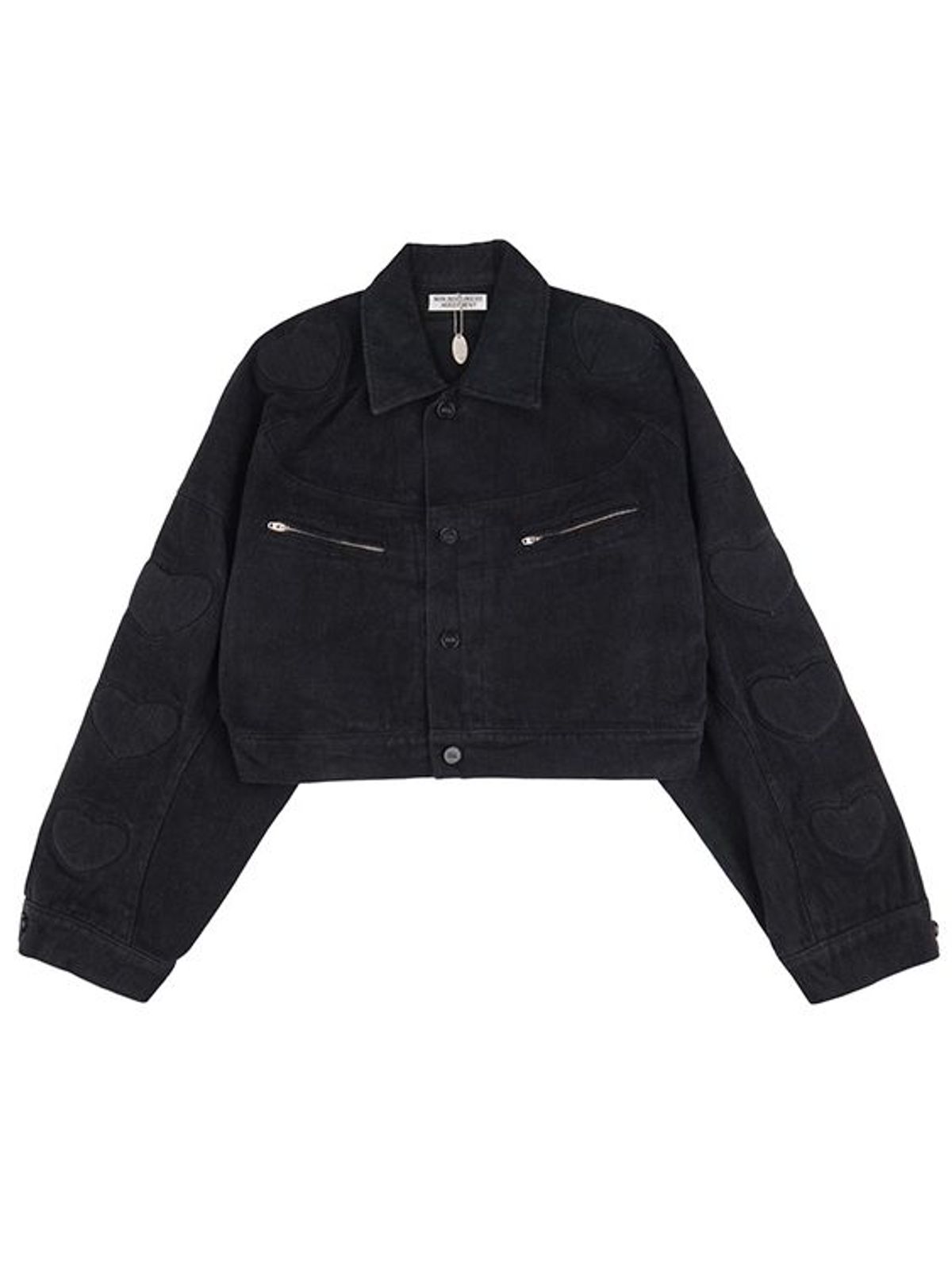 엔디에이 스튜디오(NDA STUDIO) Heart Peach Jacket Black