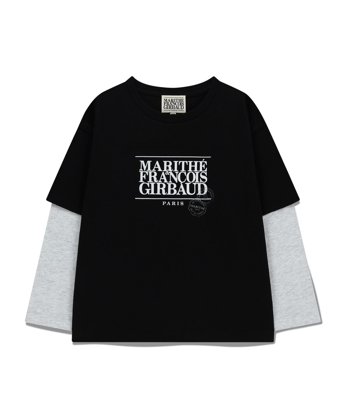 마리떼 키즈(MARITHÉ KIDS) KIDS OVERSIZED LAYERED LONG SLEEVE black