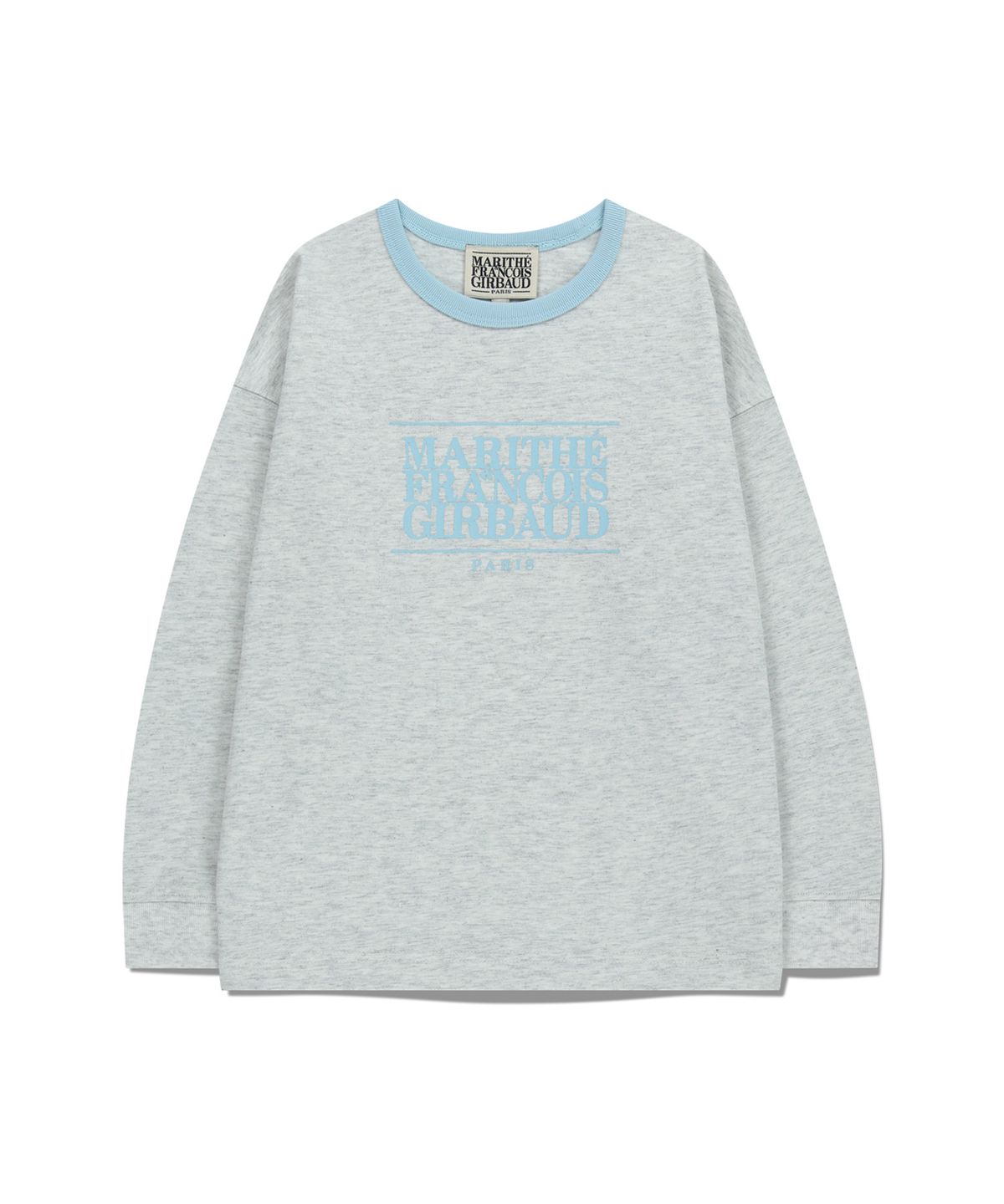 마리떼 키즈(MARITHÉ KIDS) KIDS CLASSIC LOGO LONG SLEEVE RINGER TEE light heather gray