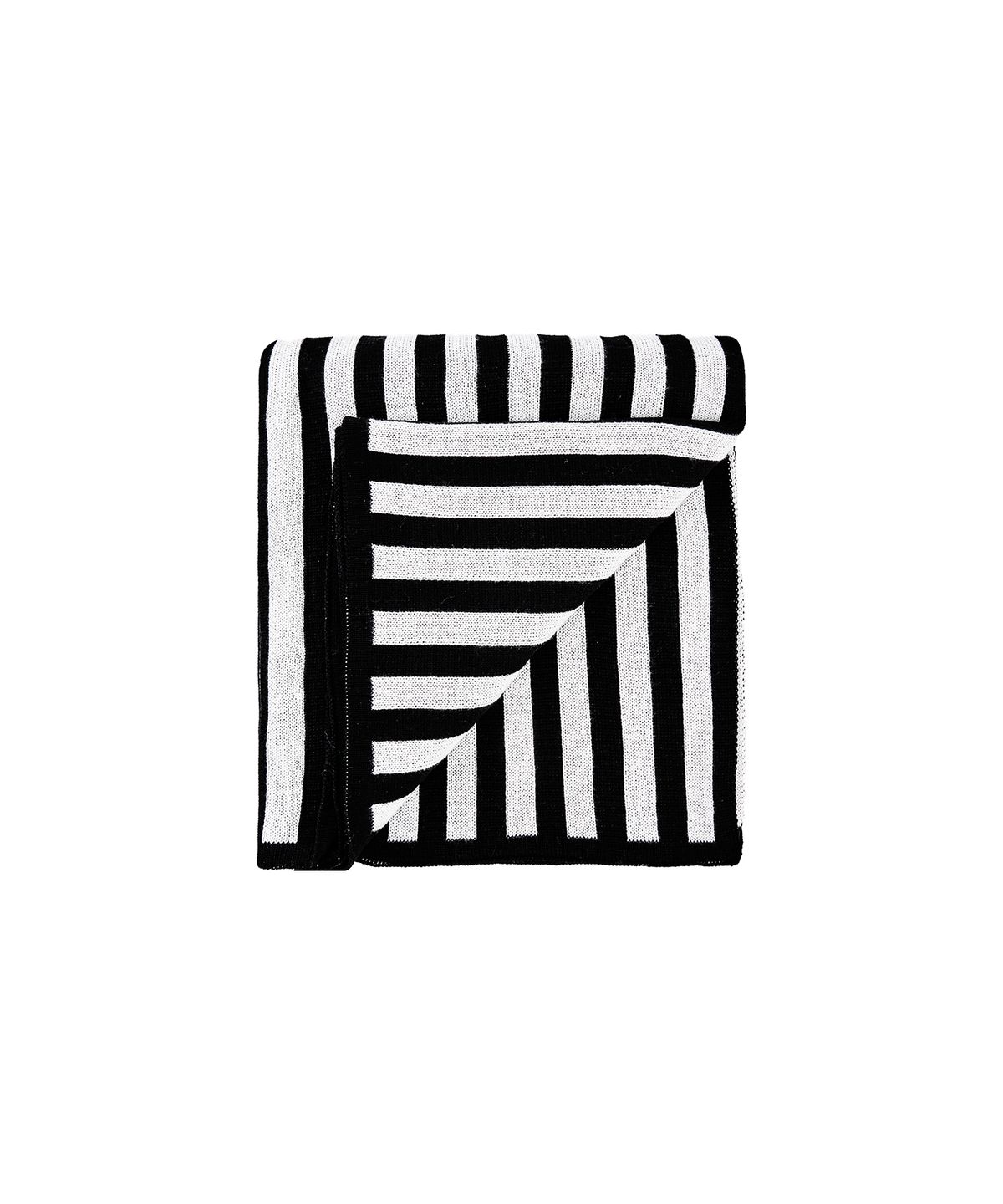 테토(TETO) 오브제 니트 블랭킷 스트라이프 블랙