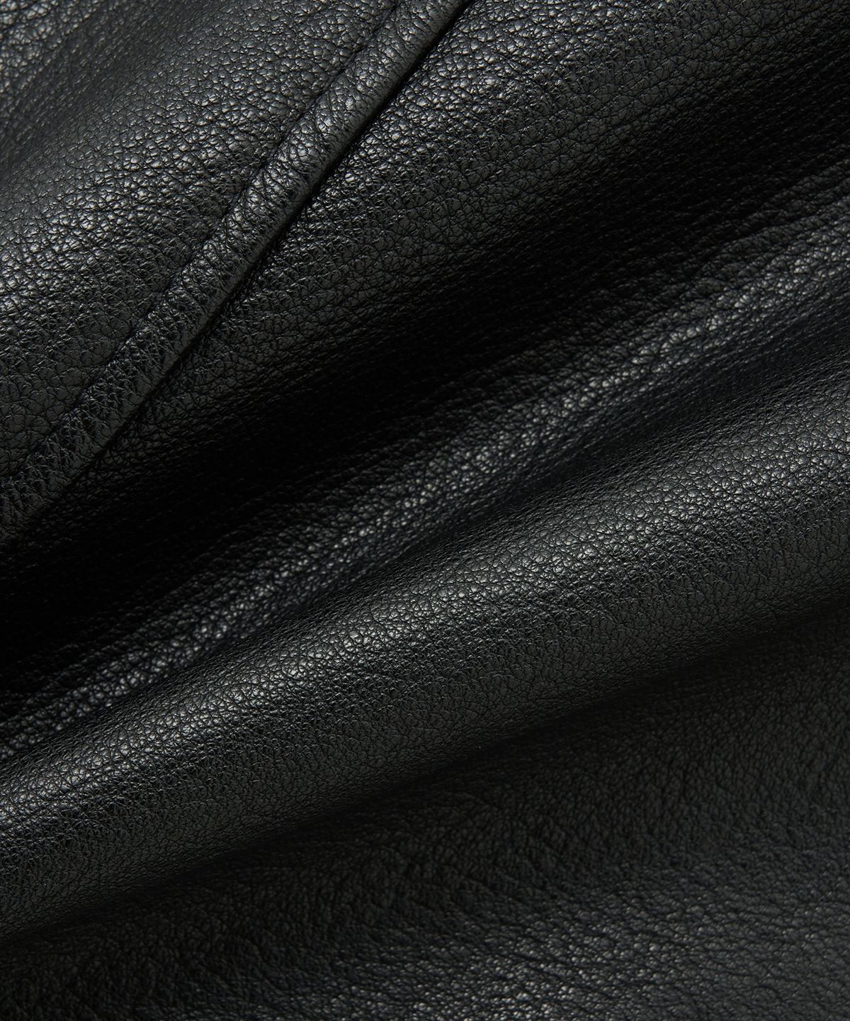노이어(NOIRER) 고트 슈렁큰 레더 블루종 (블랙)