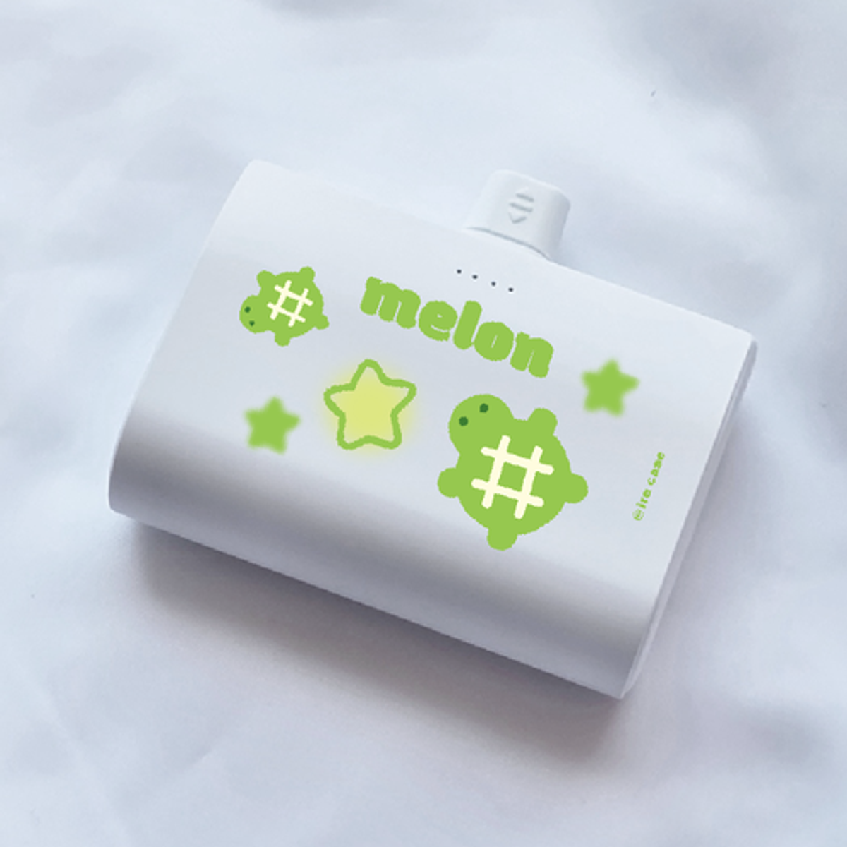 이레케이스앤굿즈(IRECASEGOODS) BZ NEW  메론거북 아이폰 갤럭시 듀얼 도킹 보조배터리 10000mah