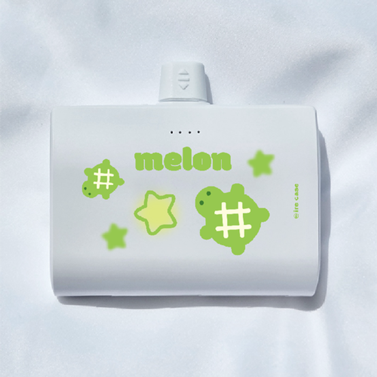 이레케이스앤굿즈(IRECASEGOODS) BZ NEW  메론거북 아이폰 갤럭시 듀얼 도킹 보조배터리 10000mah