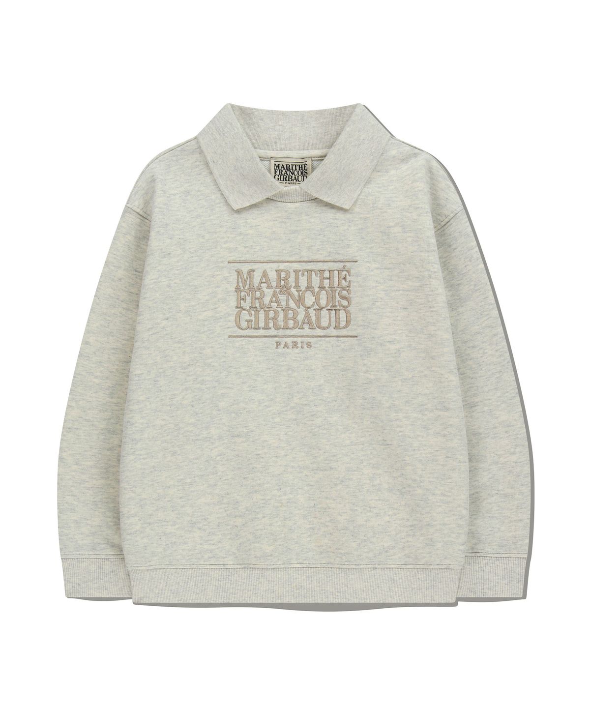 마리떼 키즈(MARITHÉ KIDS) KIDS CLASSIC LOGO COLLAR SWEATSHIRT oatmeal