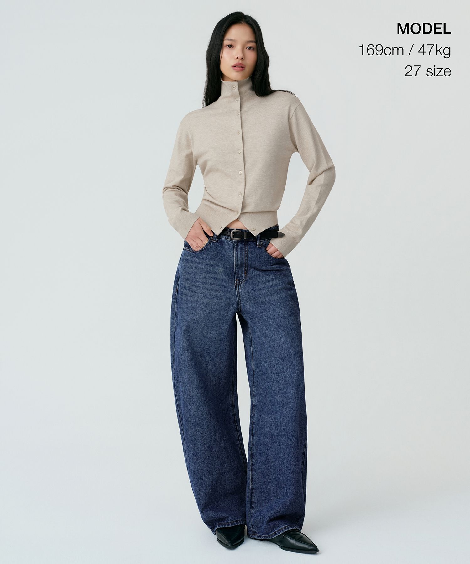 MUSINSA | MUSINSA STANDARD WOMAN Womens Curved Denim Pants [Medium