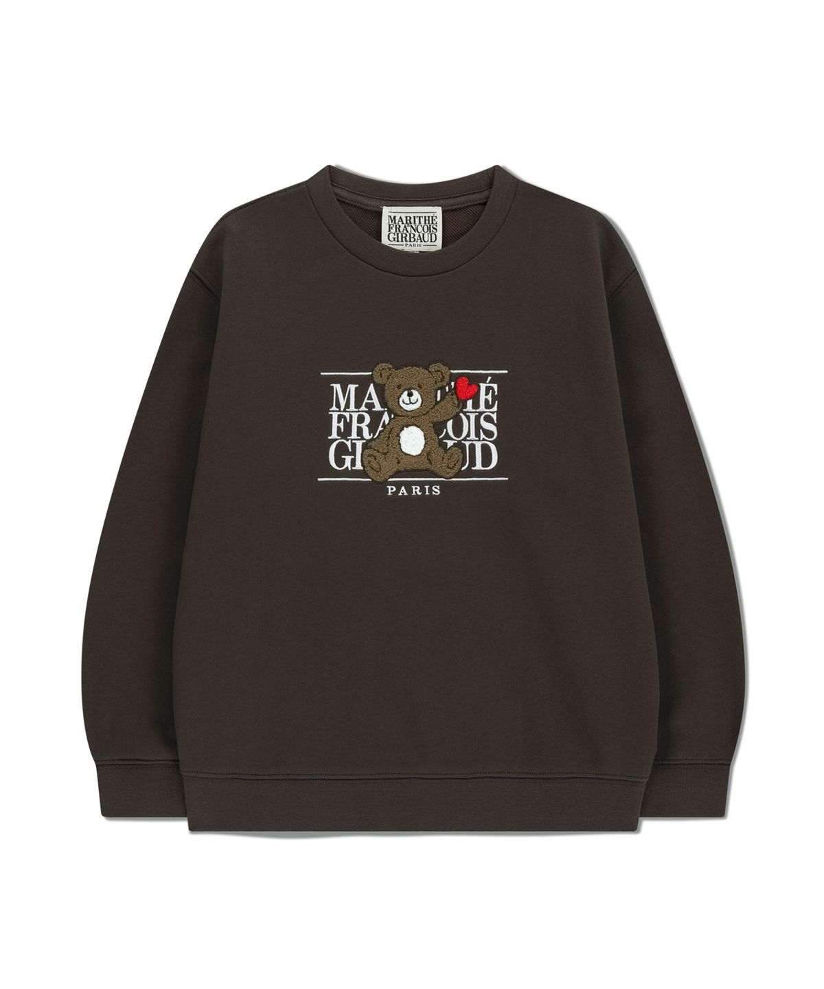 마리떼 키즈(MARITHÉ KIDS) KIDS BEAR CLASSIC LOGO SWEATSHIRT dark brown