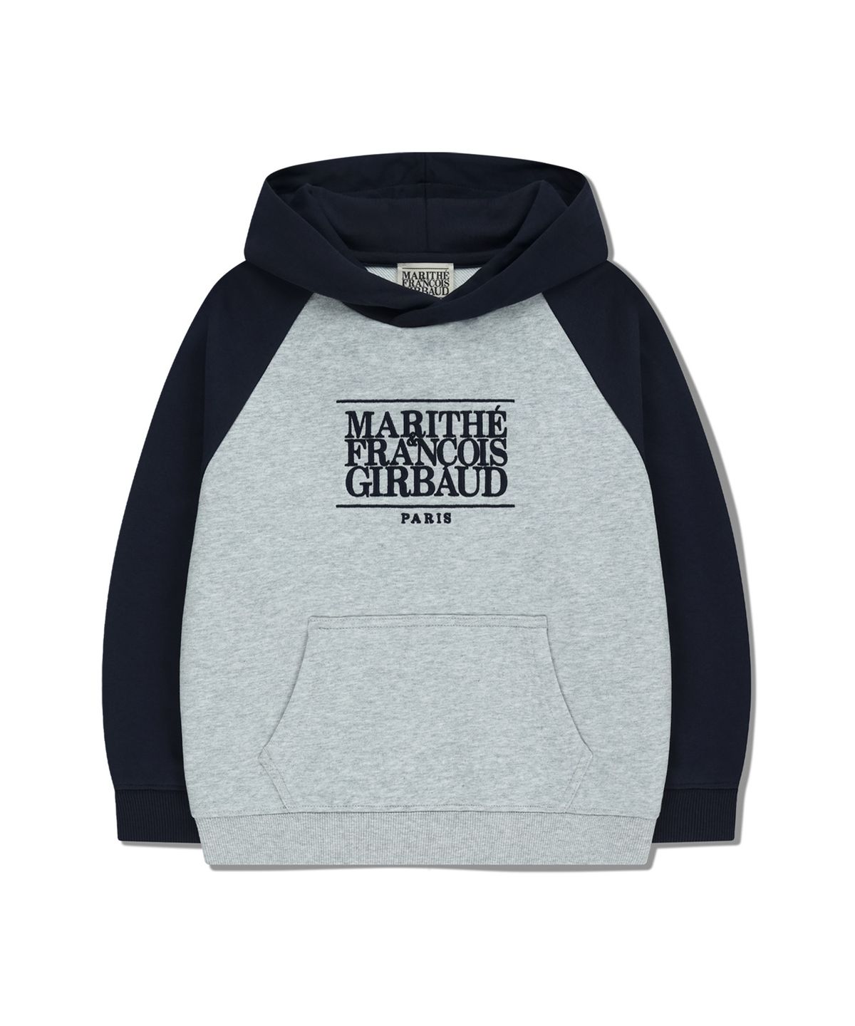 마리떼 키즈(MARITHÉ KIDS) KIDS CLASSIC LOGO COLOR BLOCK RAGLAN HOODIE dark navy