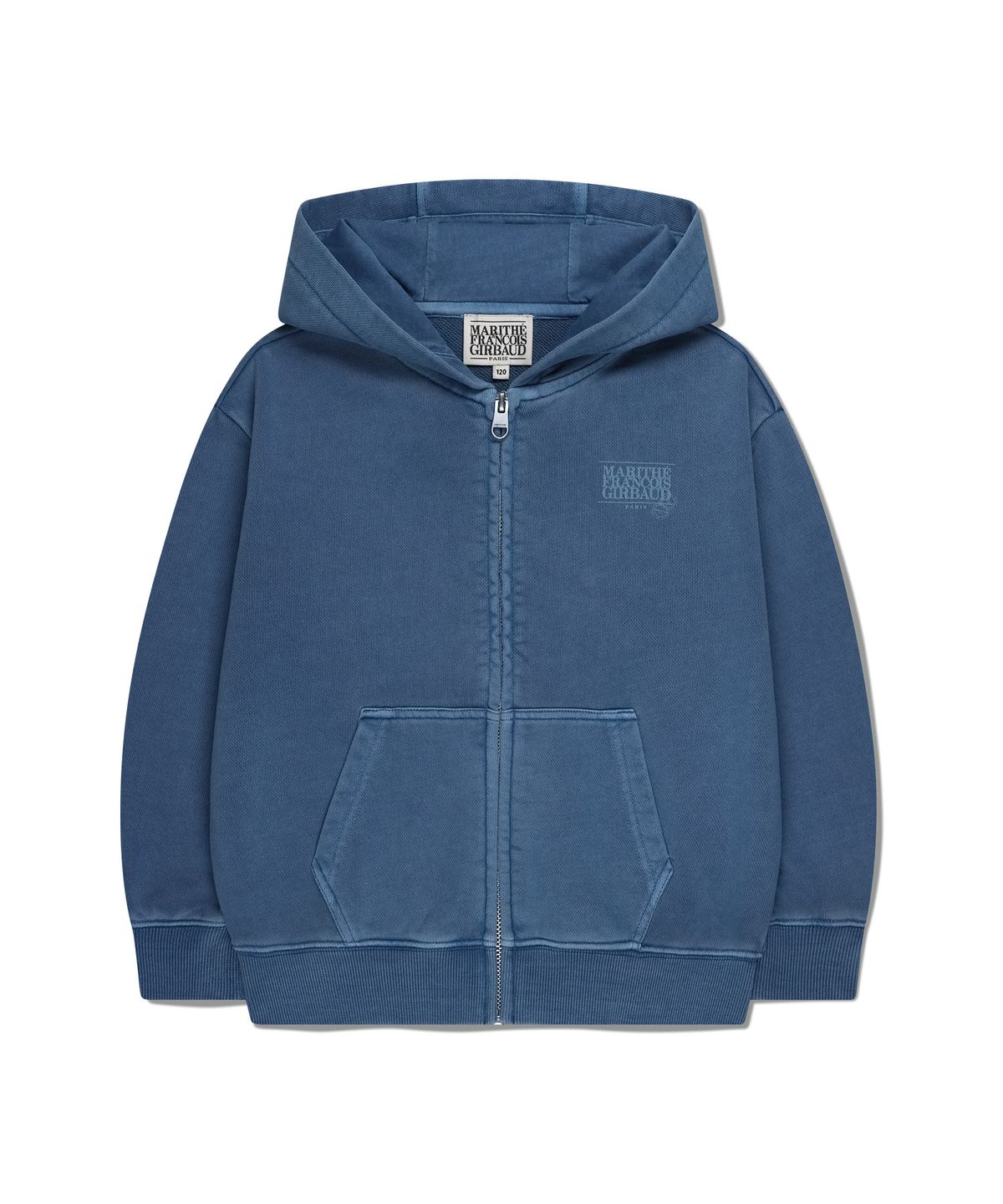 마리떼 키즈(MARITHÉ KIDS) KIDS DYEING HOODIE ZIPUP stone blue