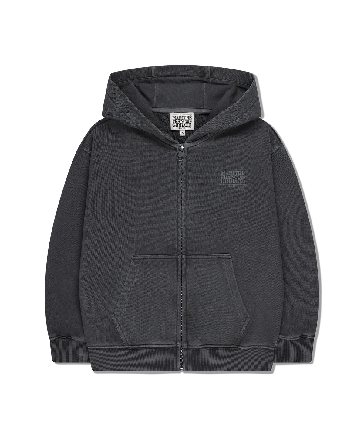 마리떼 키즈(MARITHÉ KIDS) KIDS DYEING HOODIE ZIPUP charcoal