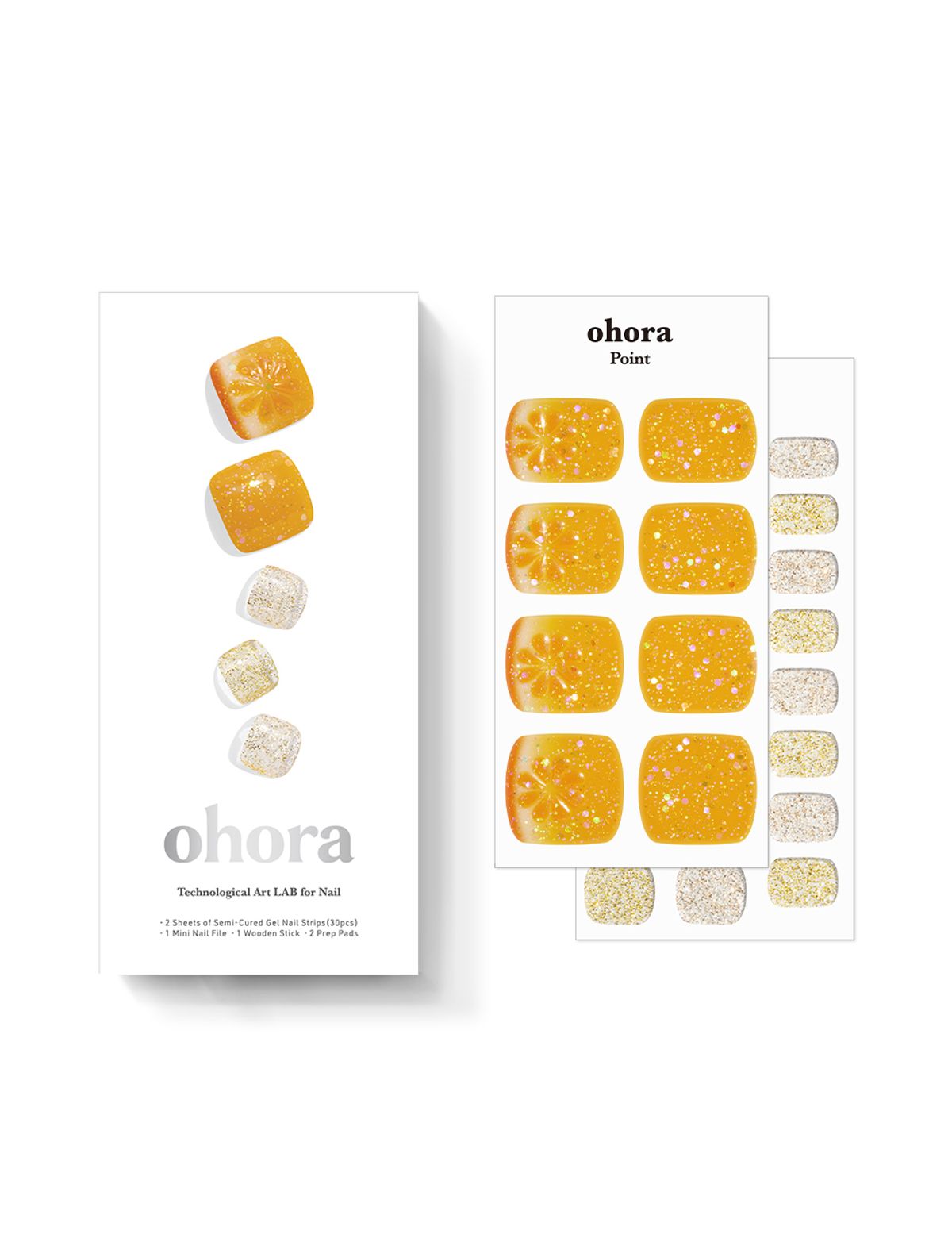 오호라(OHORA) P 오렌지 스플래쉬 페디