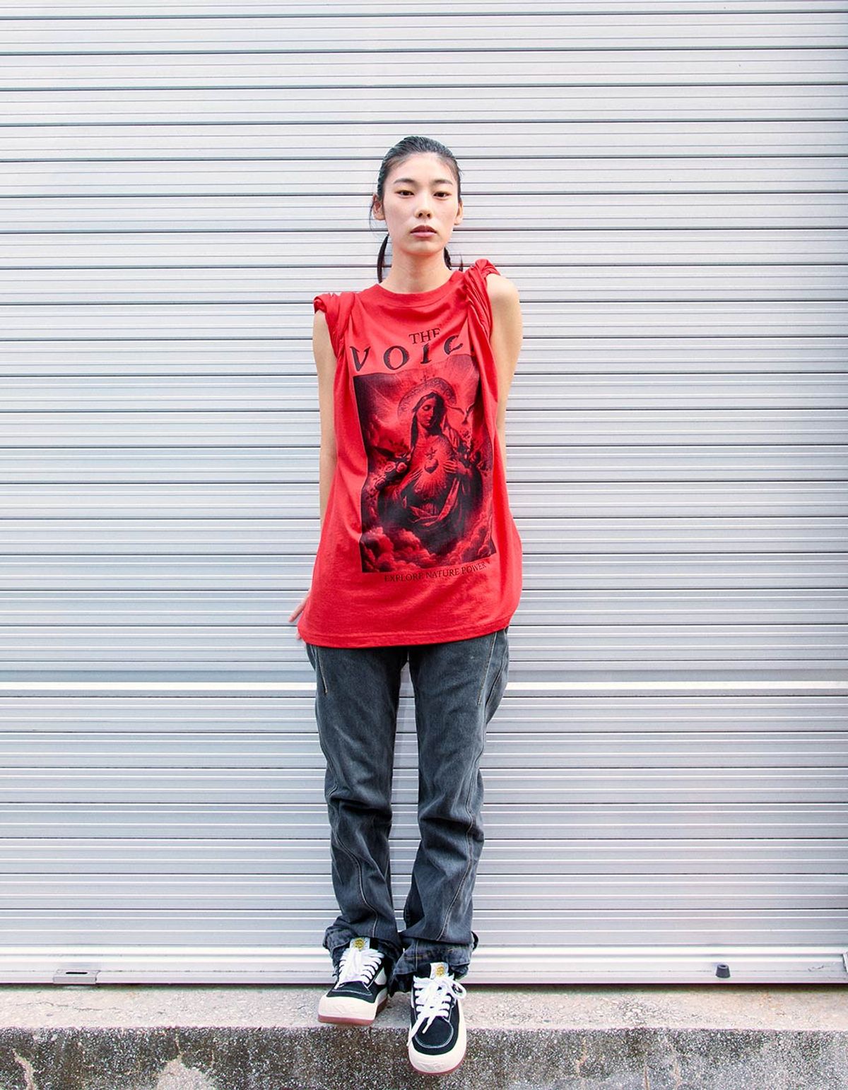 모스키토 머더러스(MOSQUITO MURDERERS) THE VOICE BIG T-SHIRT -Red