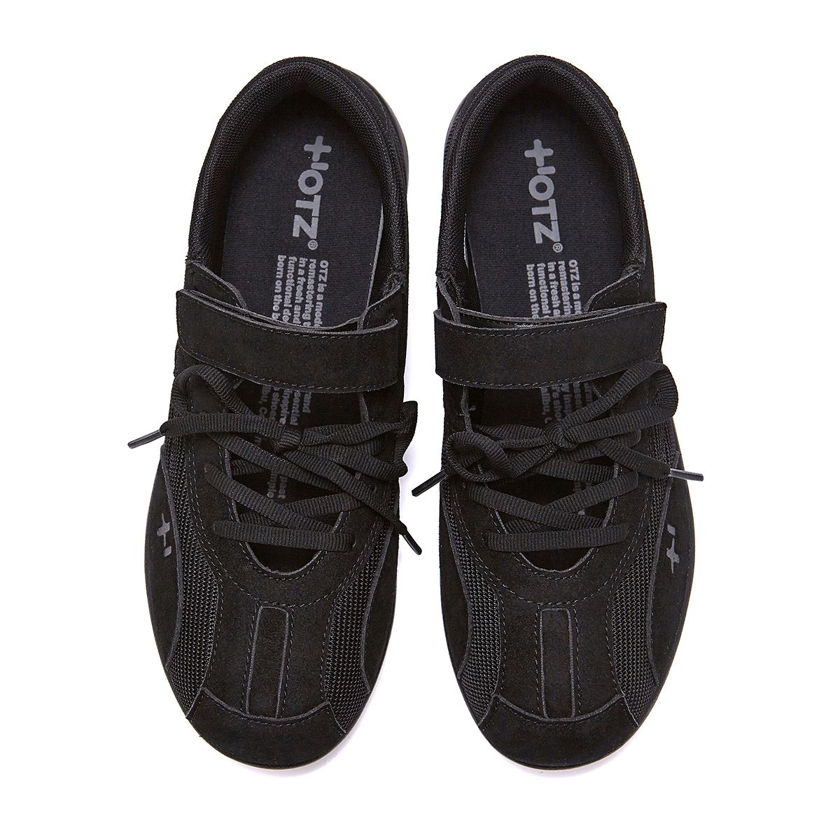 오찌(OTZ) 로마리 스웨이드 레이스업  스니커즈 블랙 OZSQGA390B