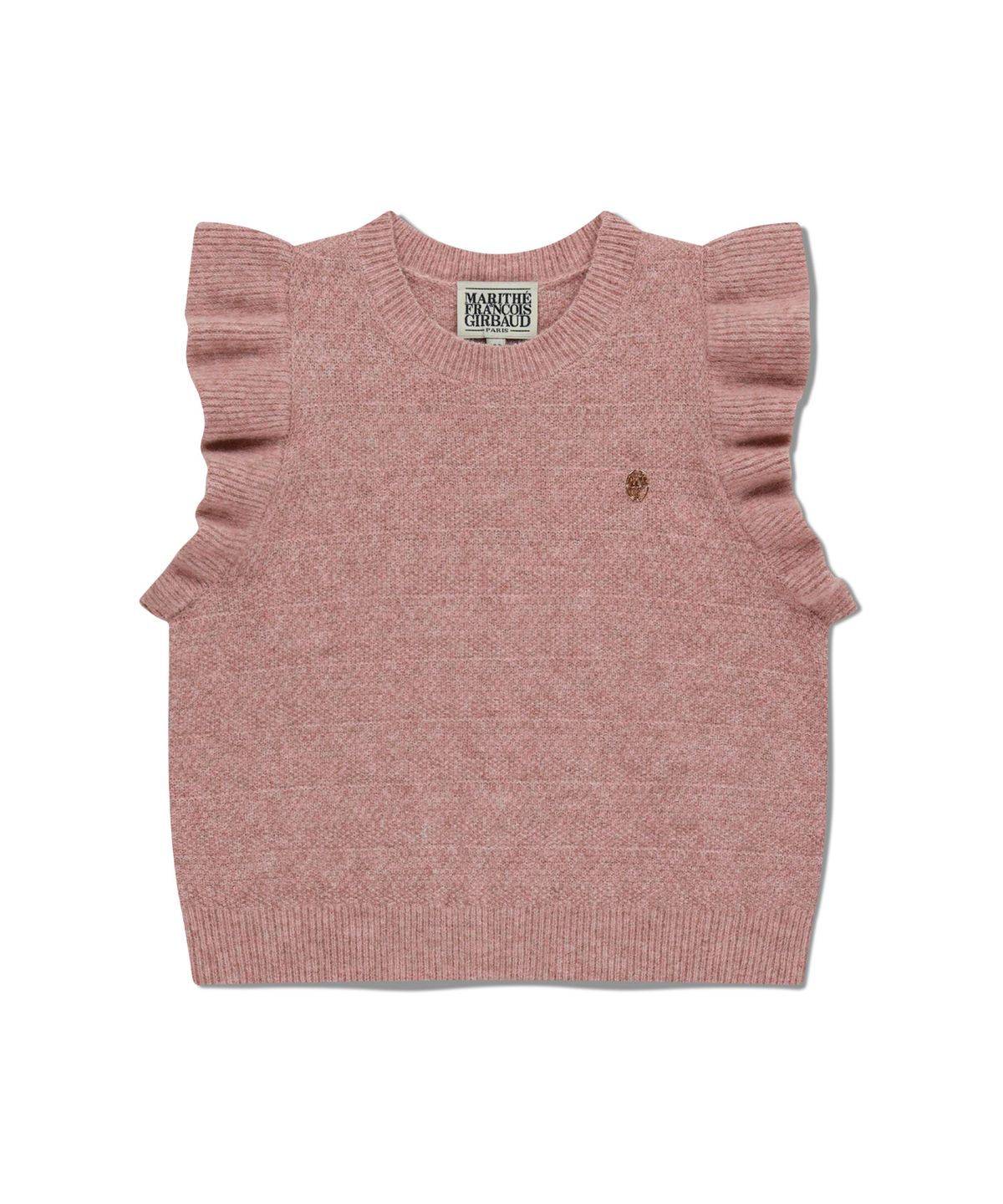마리떼 키즈(MARITHÉ KIDS) KIDS W RUFFLE KNIT VEST gray pink